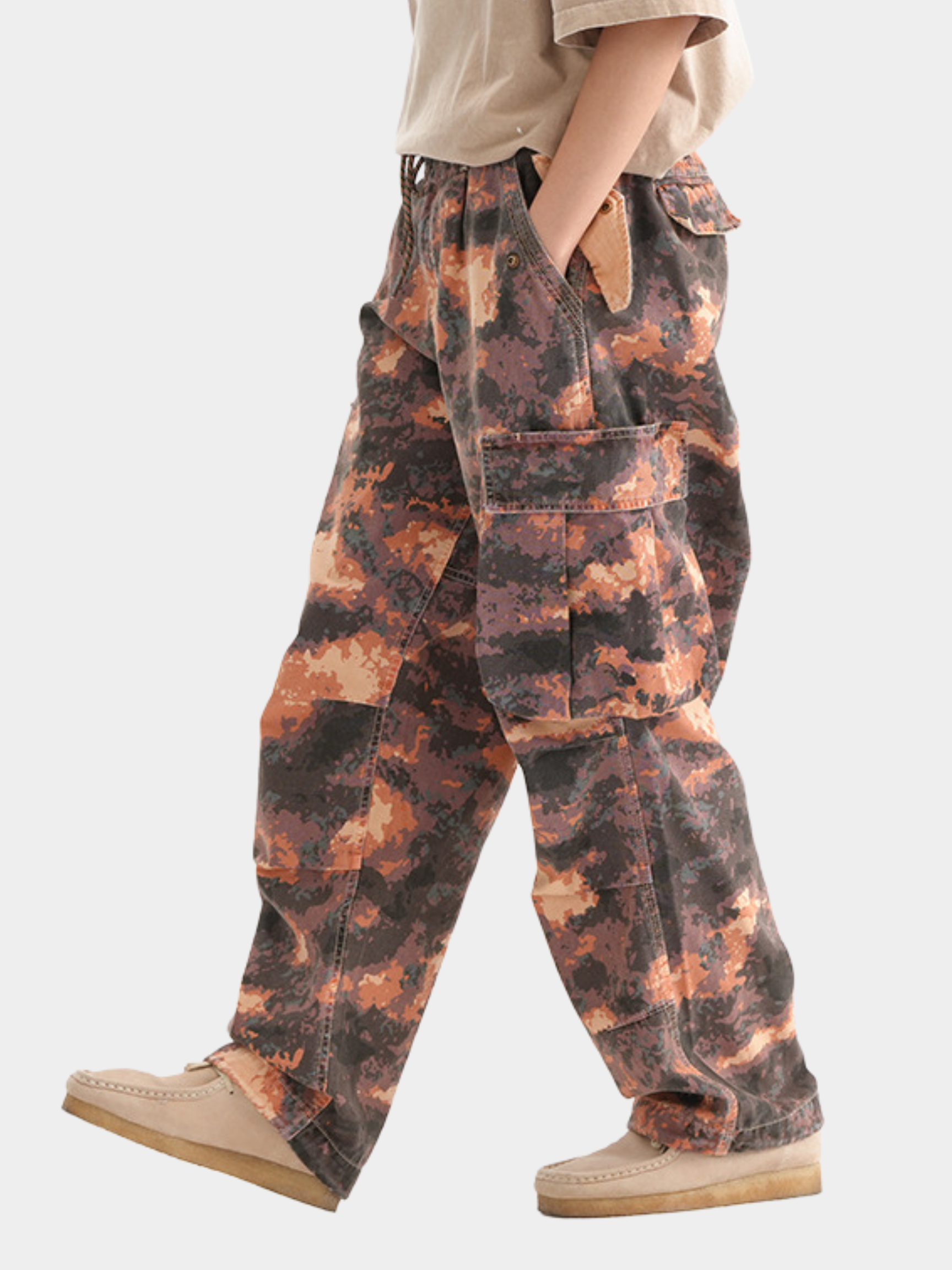 GripGlove - Men's Relaxed Fit Camo Cargo Pants GONGGAR SPORTS