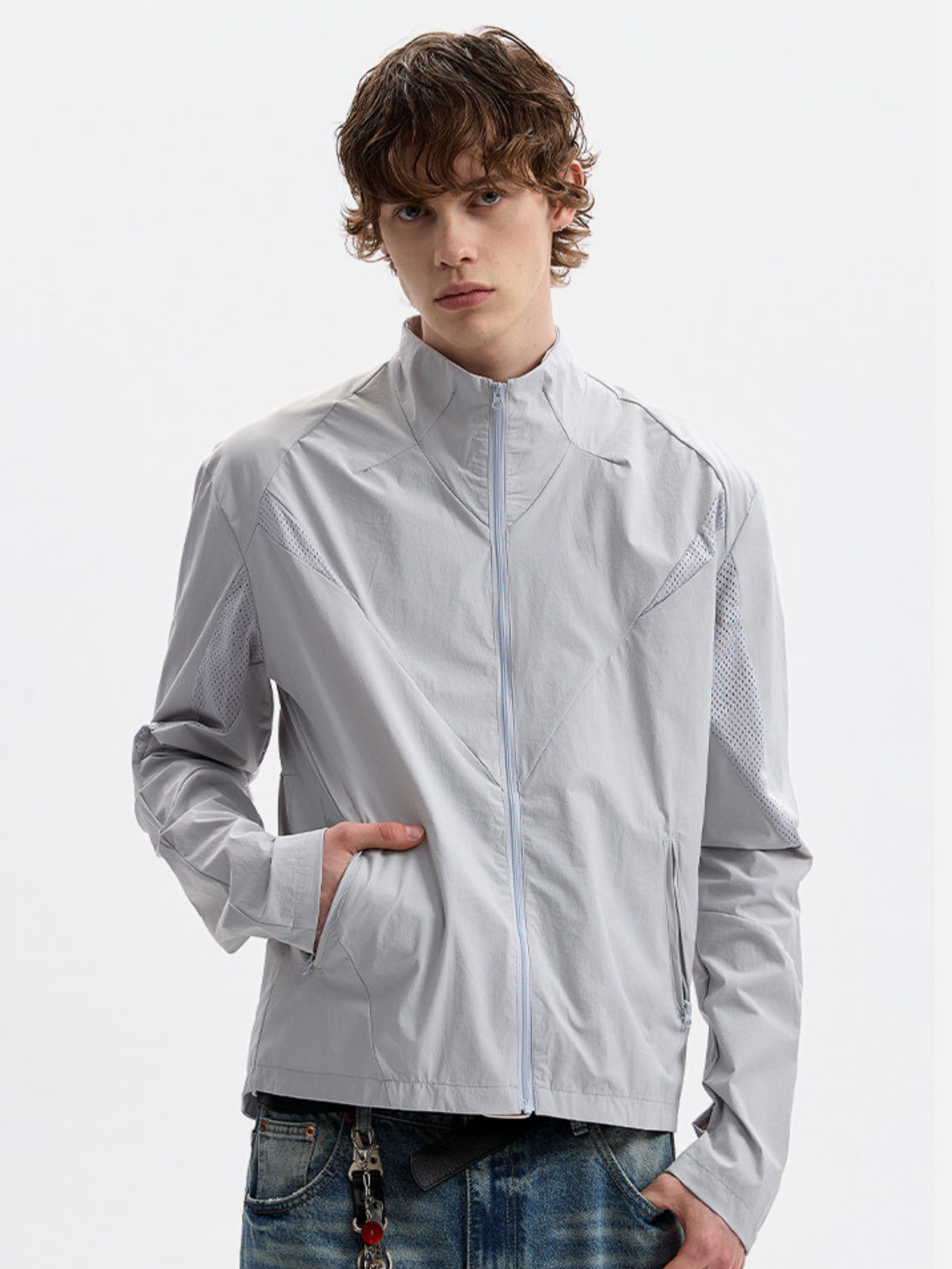 Claytrail - Men's UPF50+ Mesh Breathable Stand Collar Sun Protection Jacket