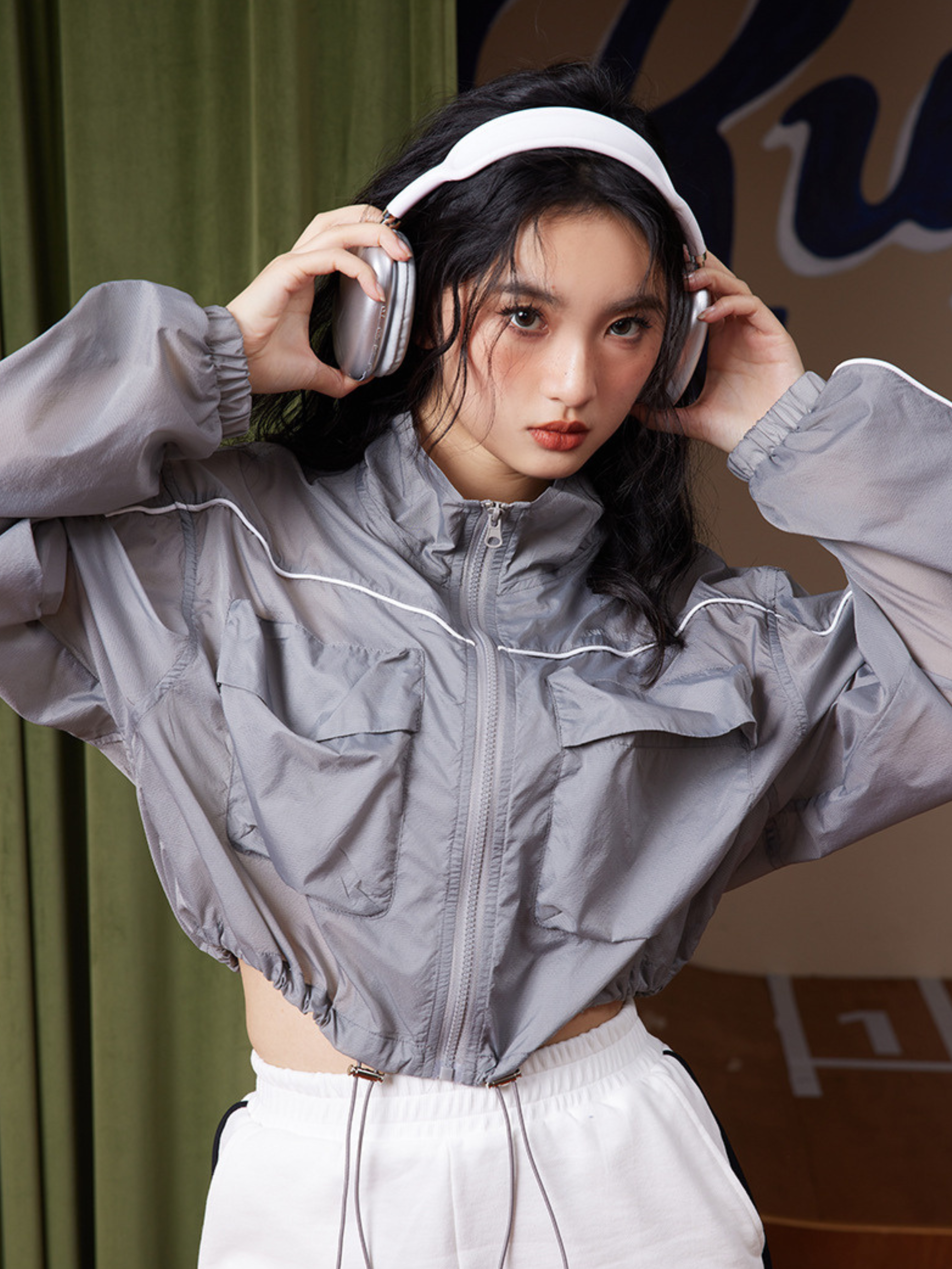 MesaView - Women's UPF50+ Cropped Stand-Collar Sun Jacket – Sweet & Edgy Style GONGGAR SPORTS
