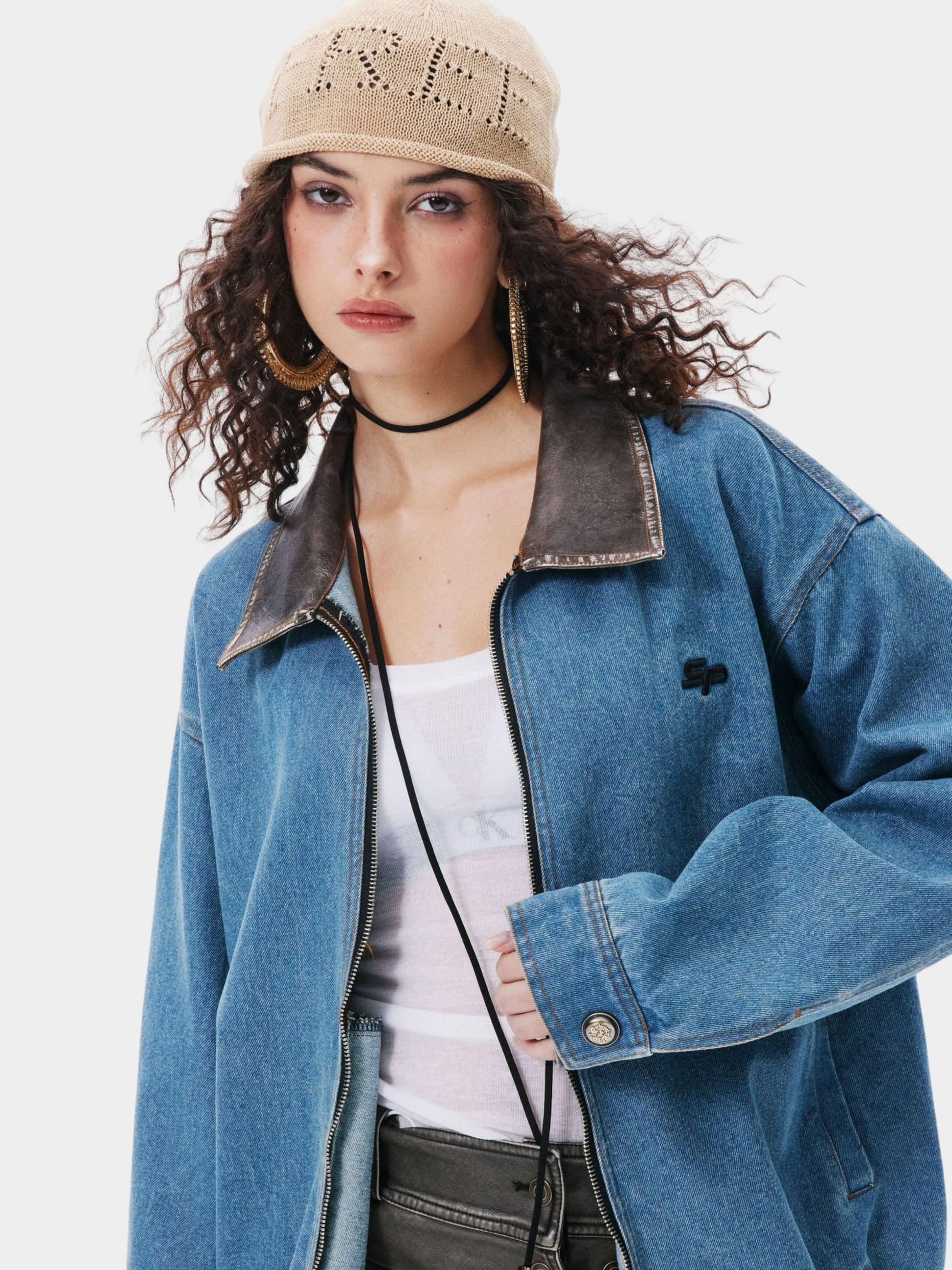 RavenLine - Women‘s Washed Denim Turndown Collar Jacket GONGGAR SPORTS
