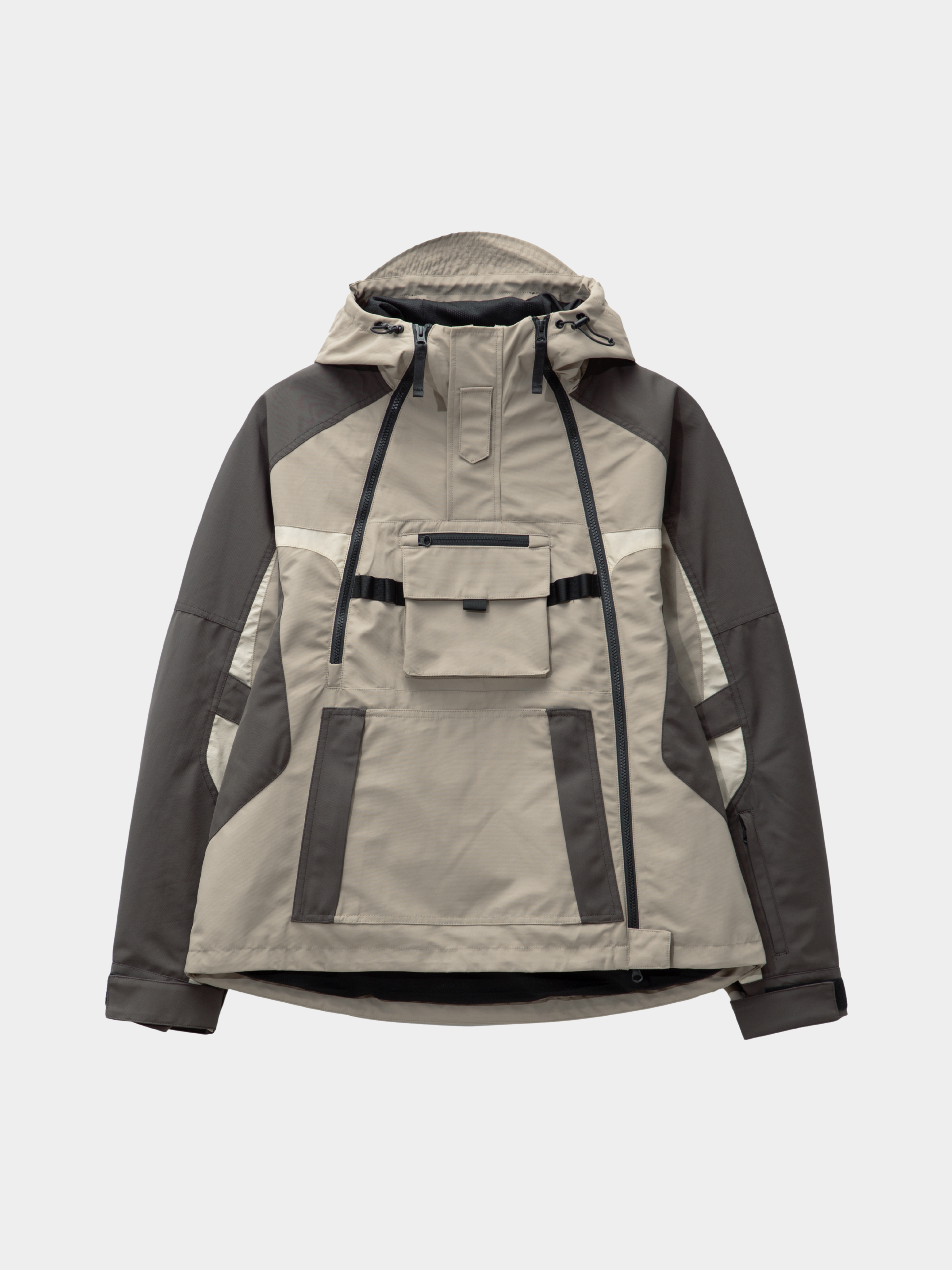 CampMat - Men's Multi-Pocket Utility Color-Block Hooded Jacket