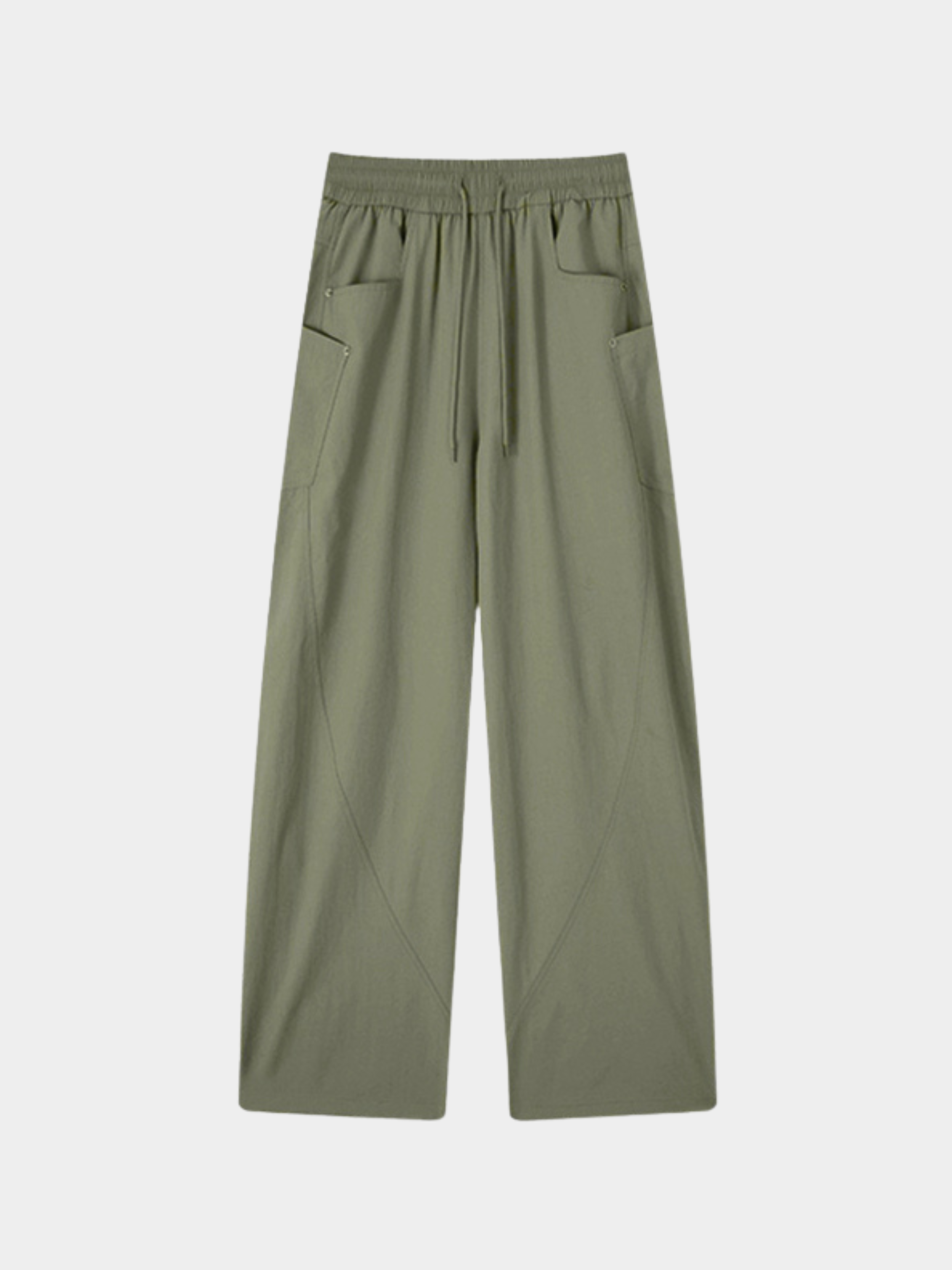 FrostEdge - Unisex Draped Relaxed Straight-Leg Casual Pants