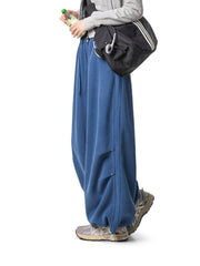 Reachpeak - Unisex Rivet-Detail Pleated Draped Paratrooper Sweatpants