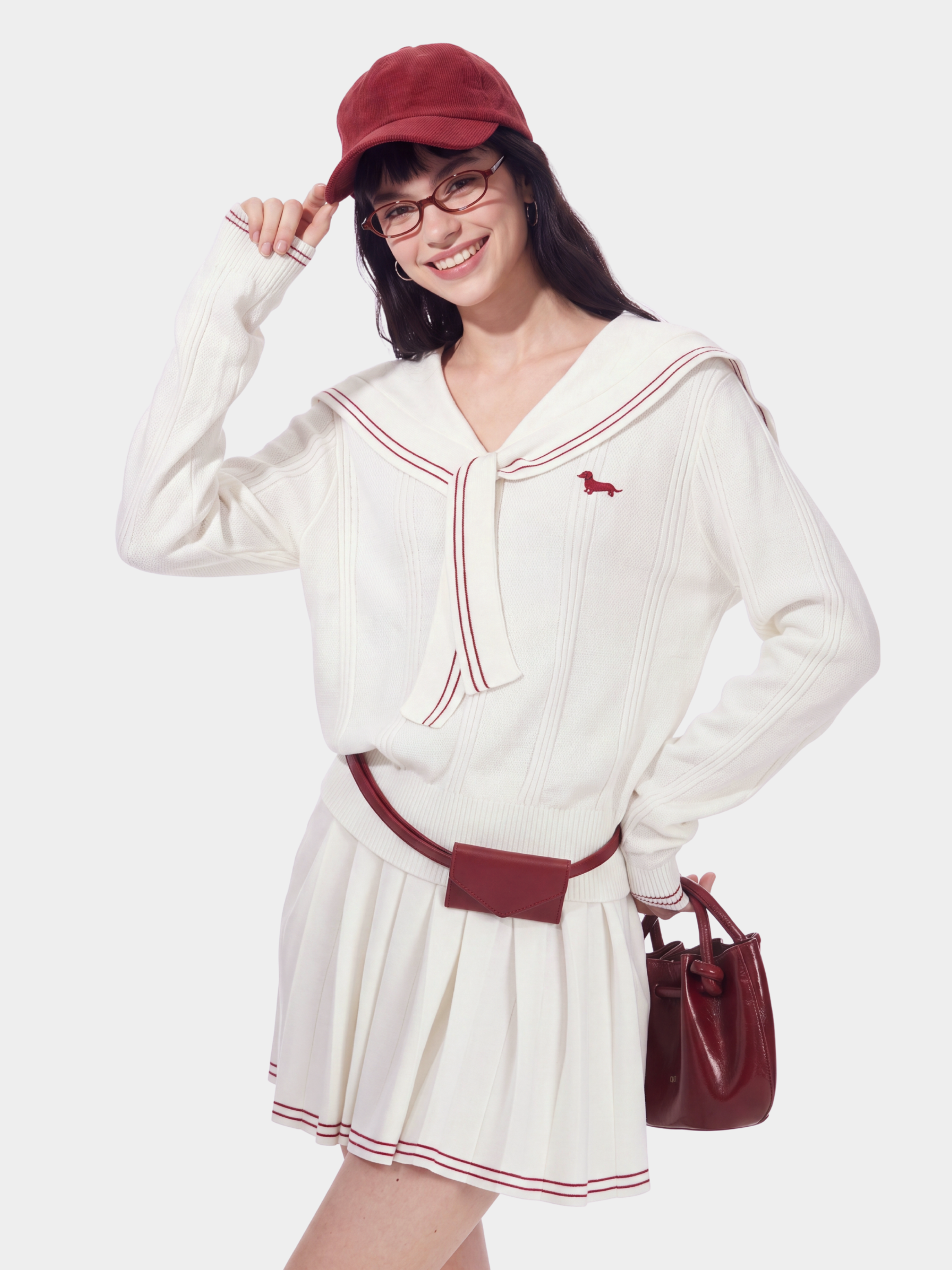 KnitDrift - Women's Embroidered Knit Two-Piece Set