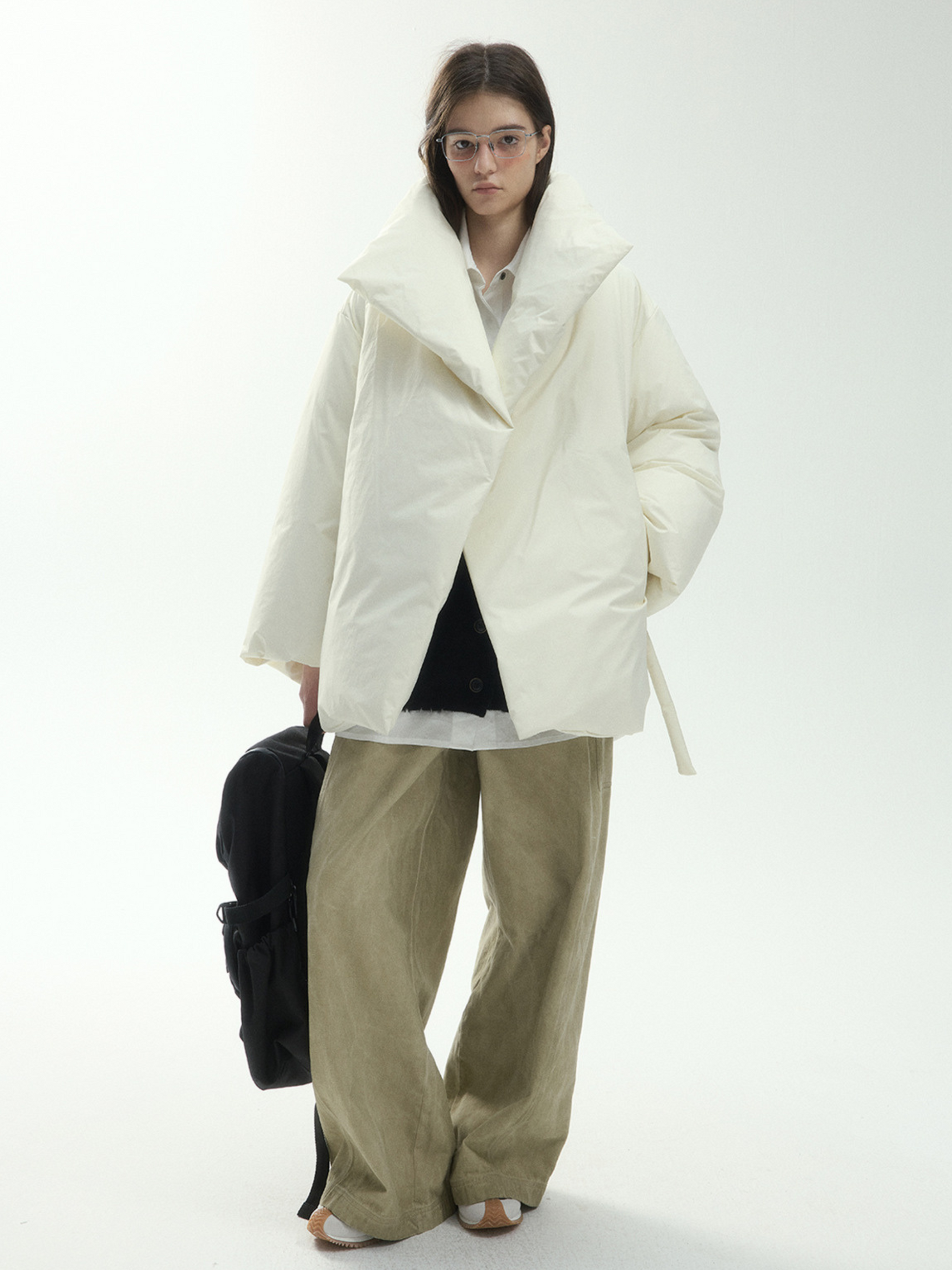 RavenPort - Women’s 90% White Duck Down Belted Short Puffer Jacket GONGGAR SPORTS