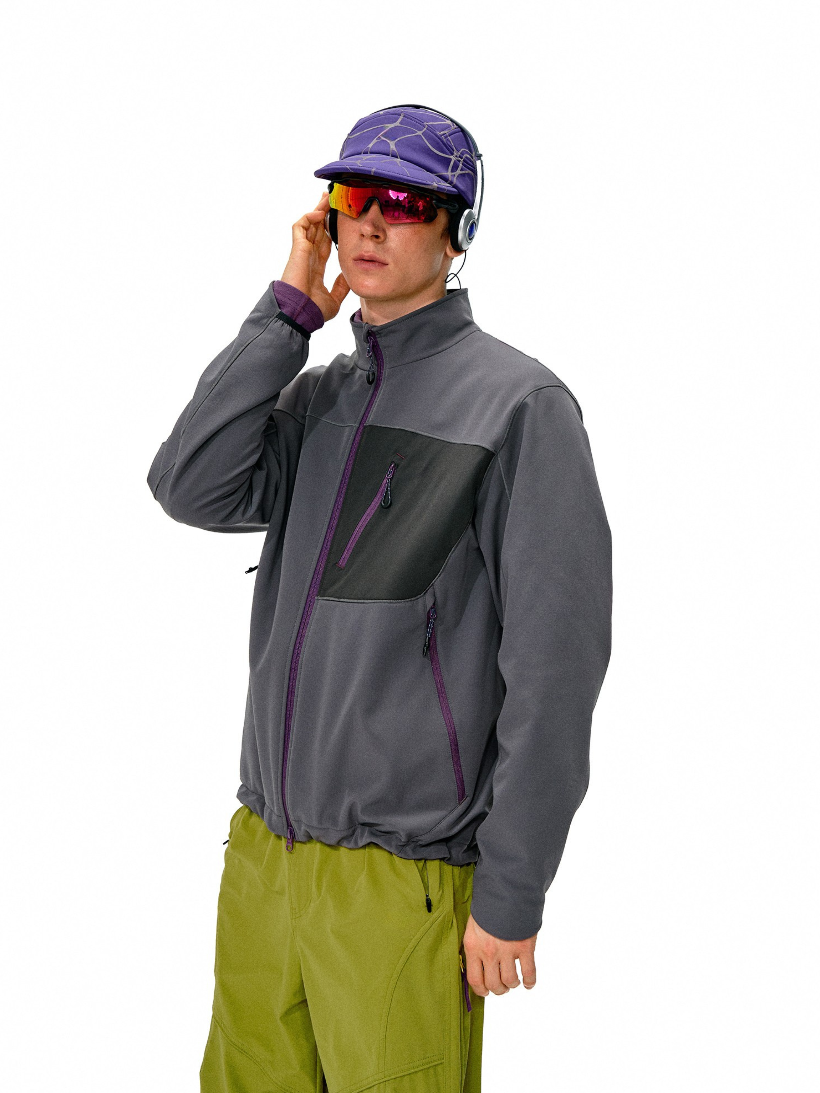 Driftcore - Unisex Colorblock Stand Collar Jacket