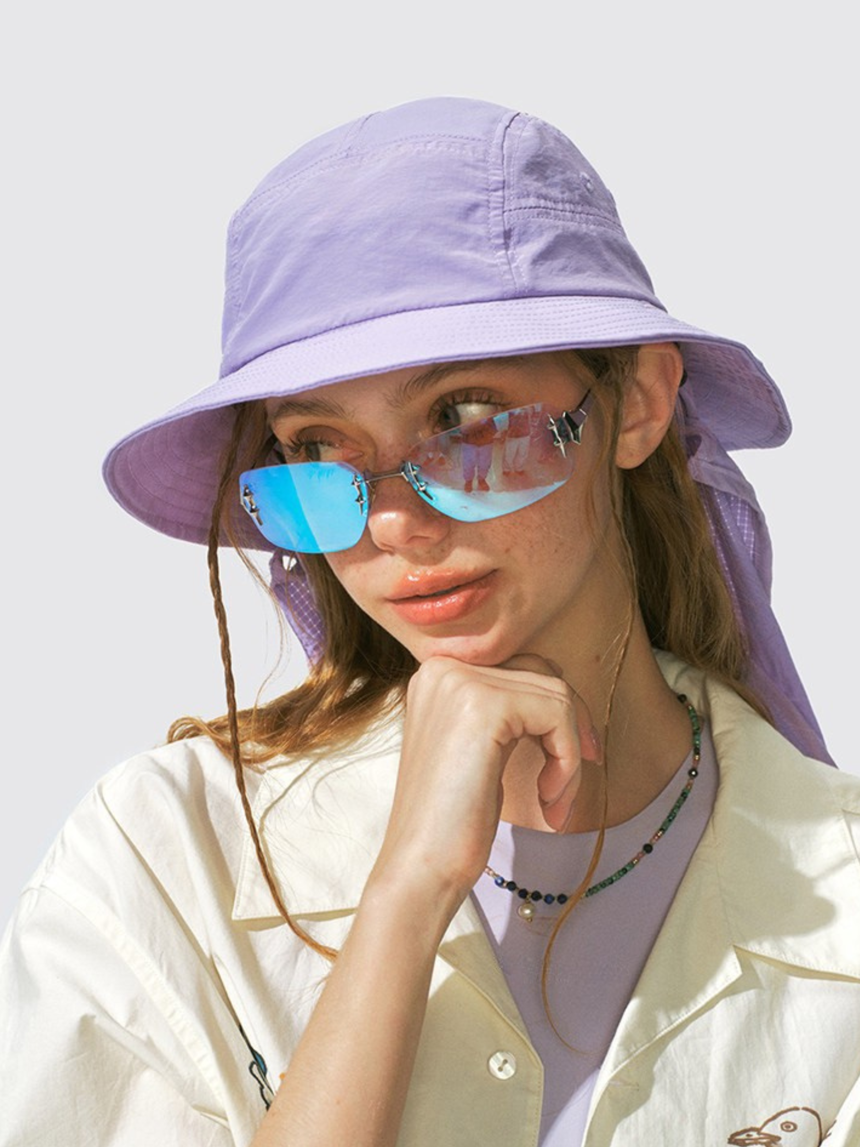 Driftclaw - UV Protection Detachable Neck Sun Flap Outdoor Bucket Hat