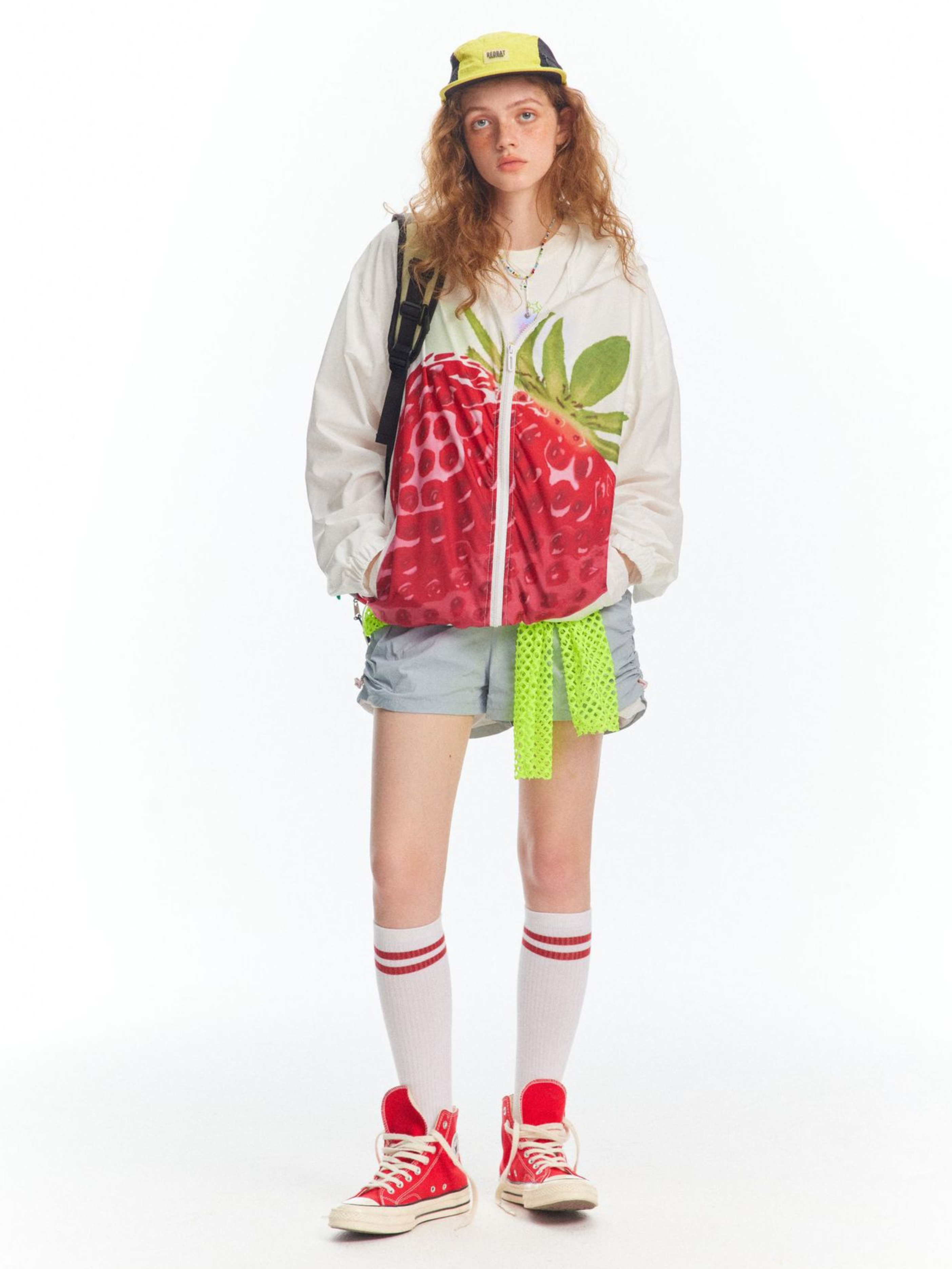 MesaSet - Women's 3D Strawberry Print Lightweight Breathable Sun Protection Hoodie GONGGAR SPORTS