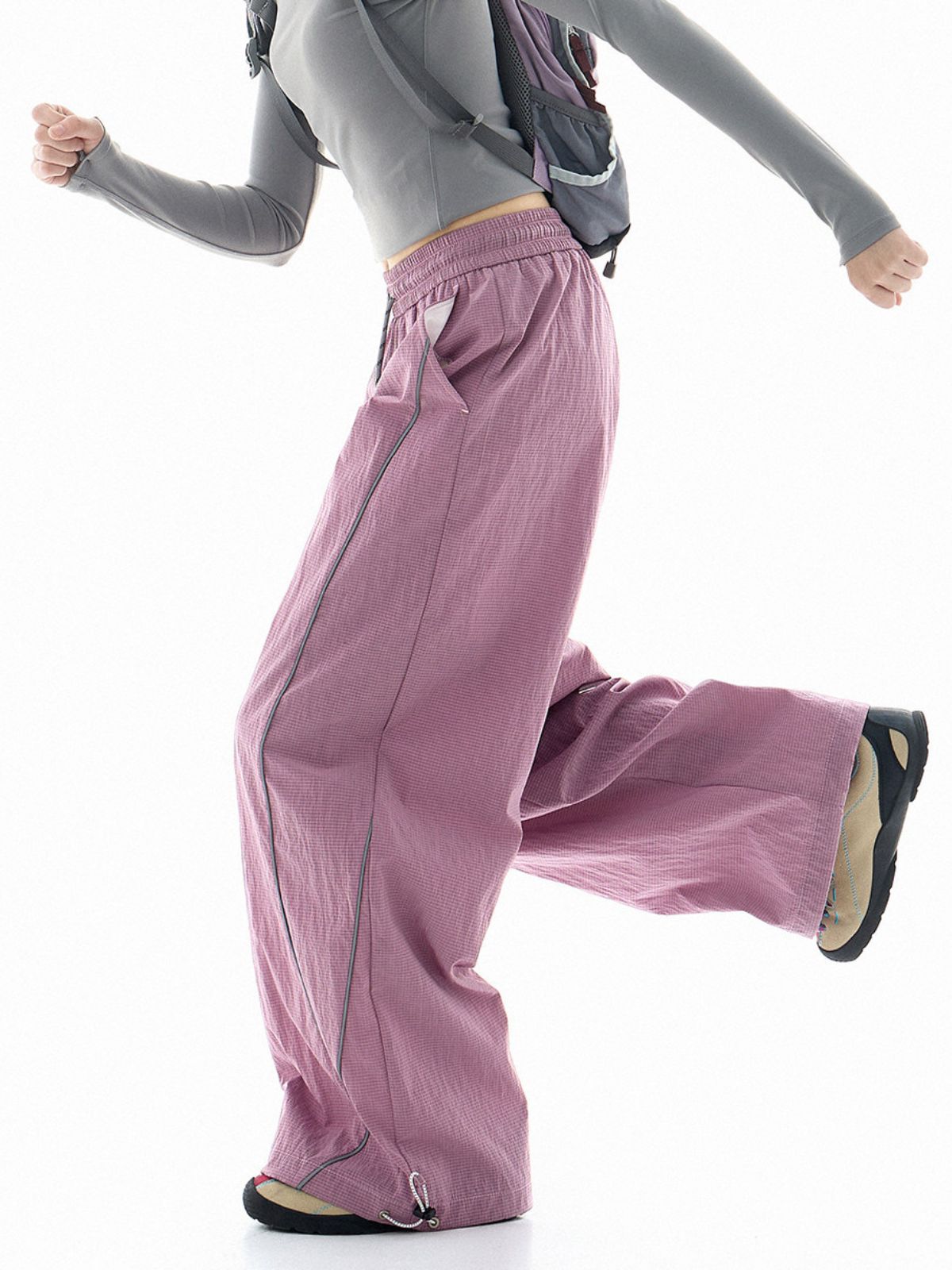 Shadetrek - Unisex Lightweight & Reflective Color-Block Wide-Leg Pants