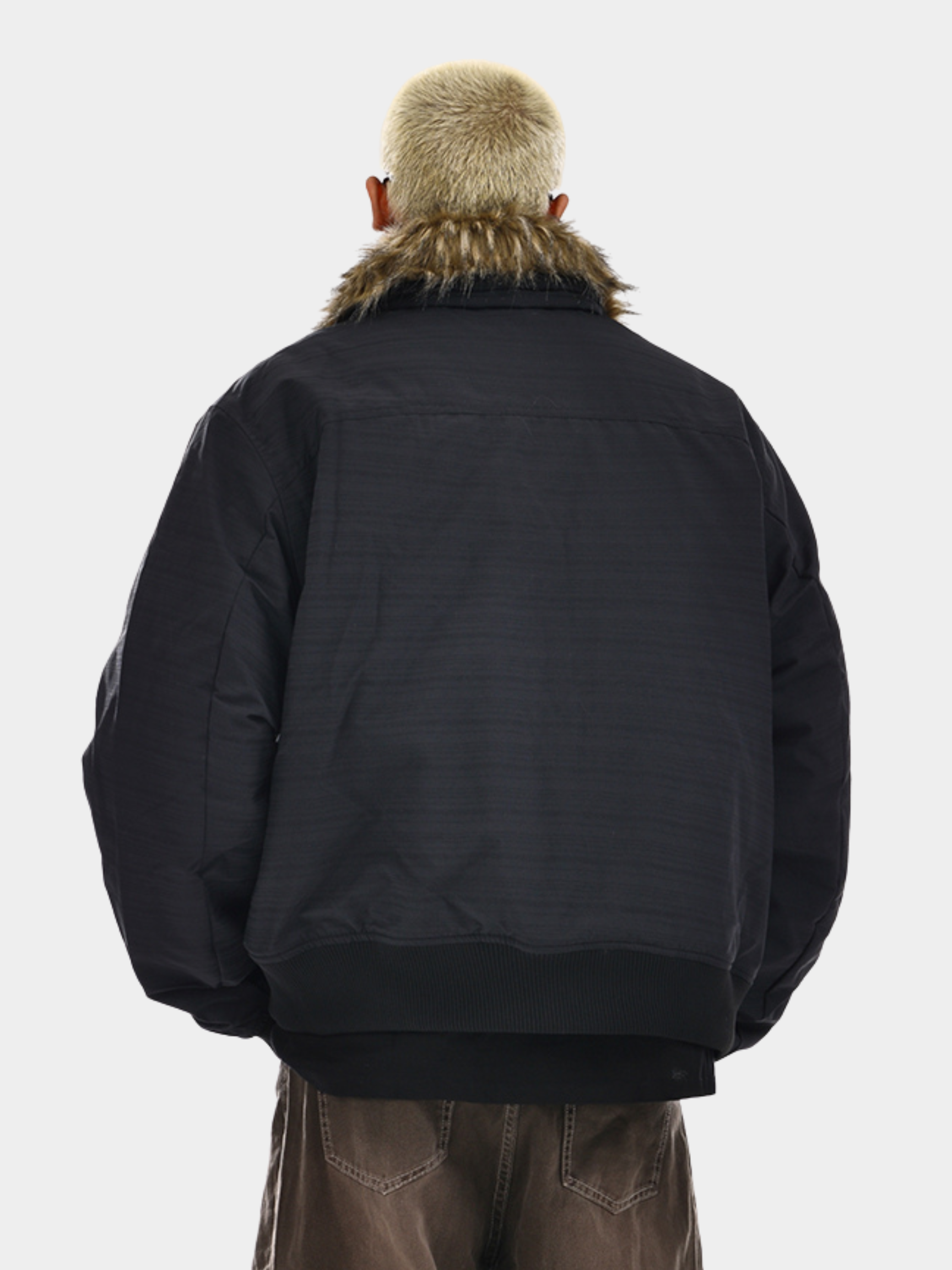 RainShell - Men's Detachable Fur Collar Bomber Jacket GONGGAR SPORTS