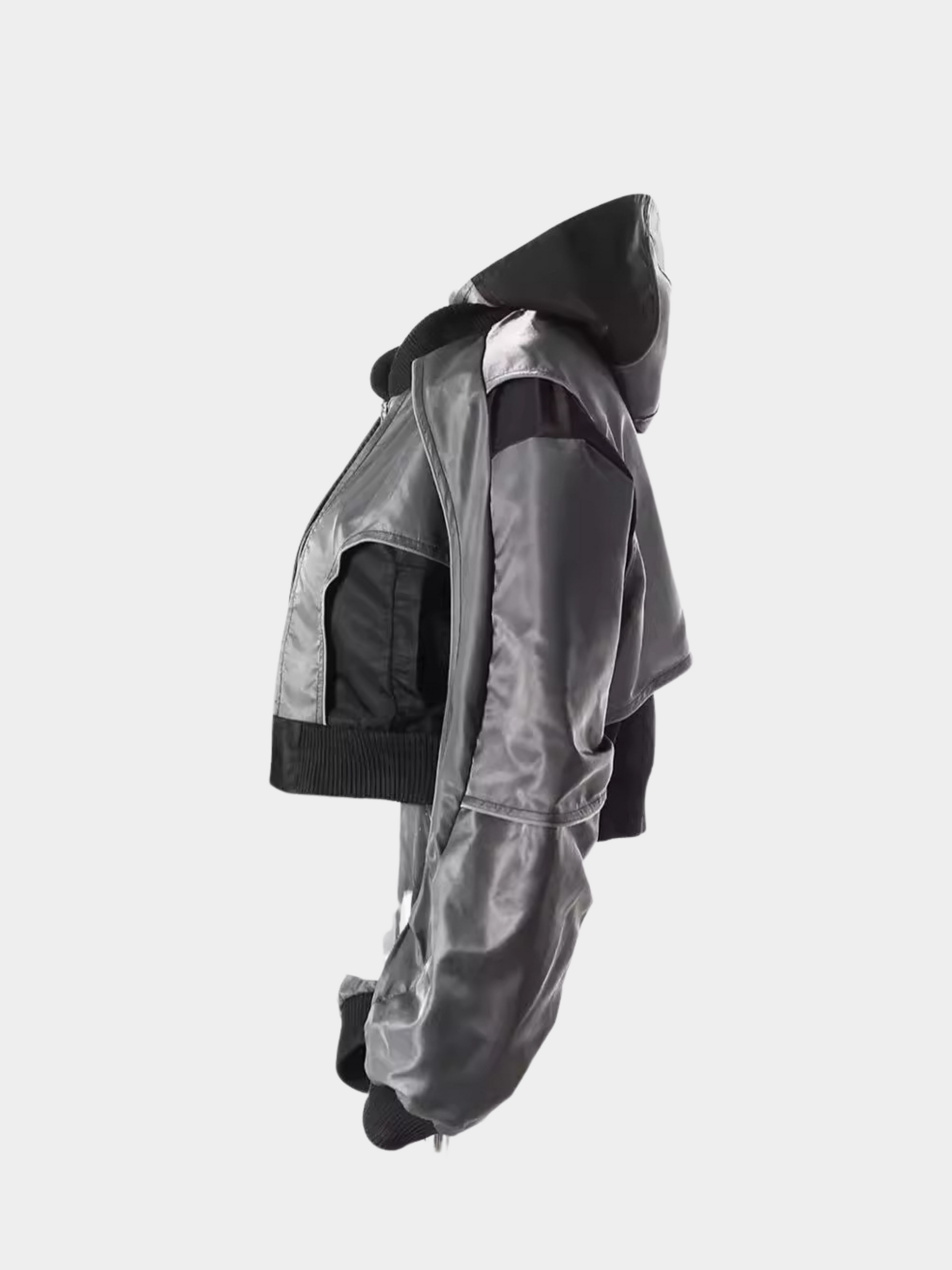 OwlDash - Women's Colorblock Cropped Drawstring Shell Jacket GONGGAR SPORTS