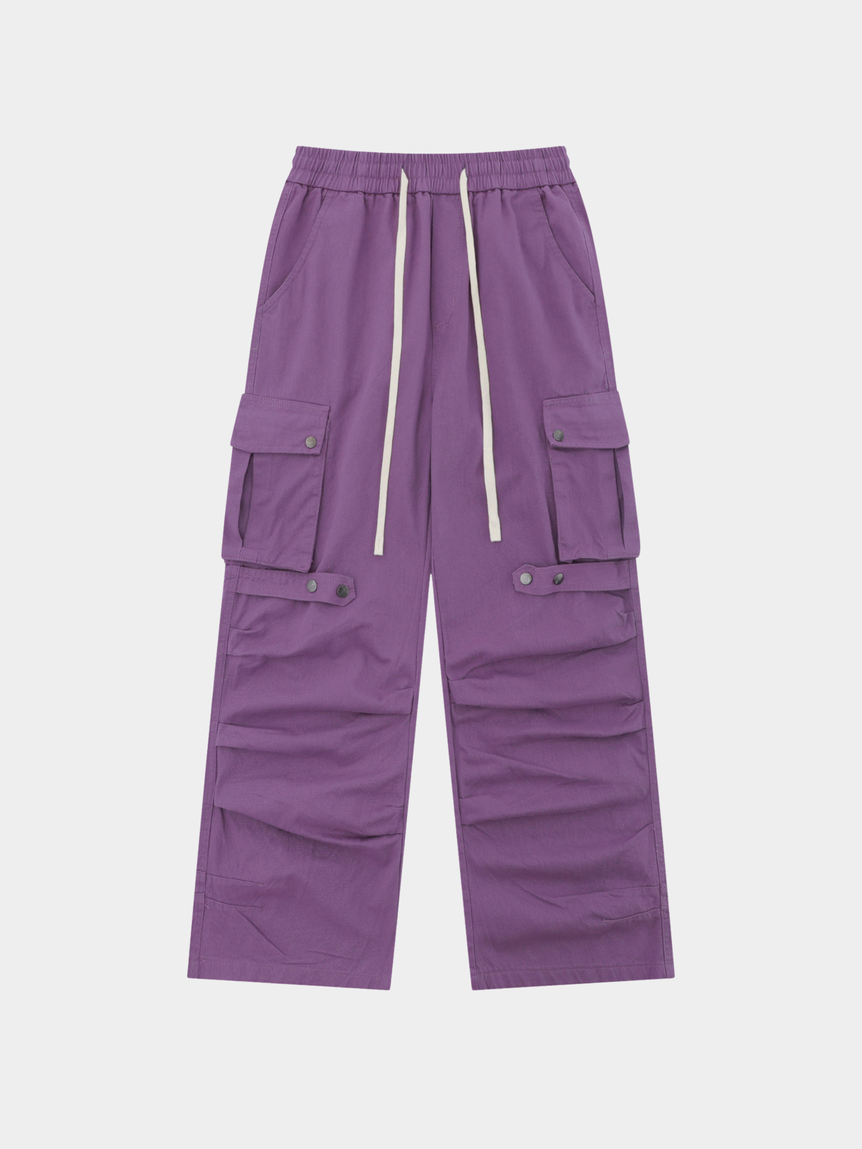 ThornView - Women's Elastic Waist Ruched Cargo Pants