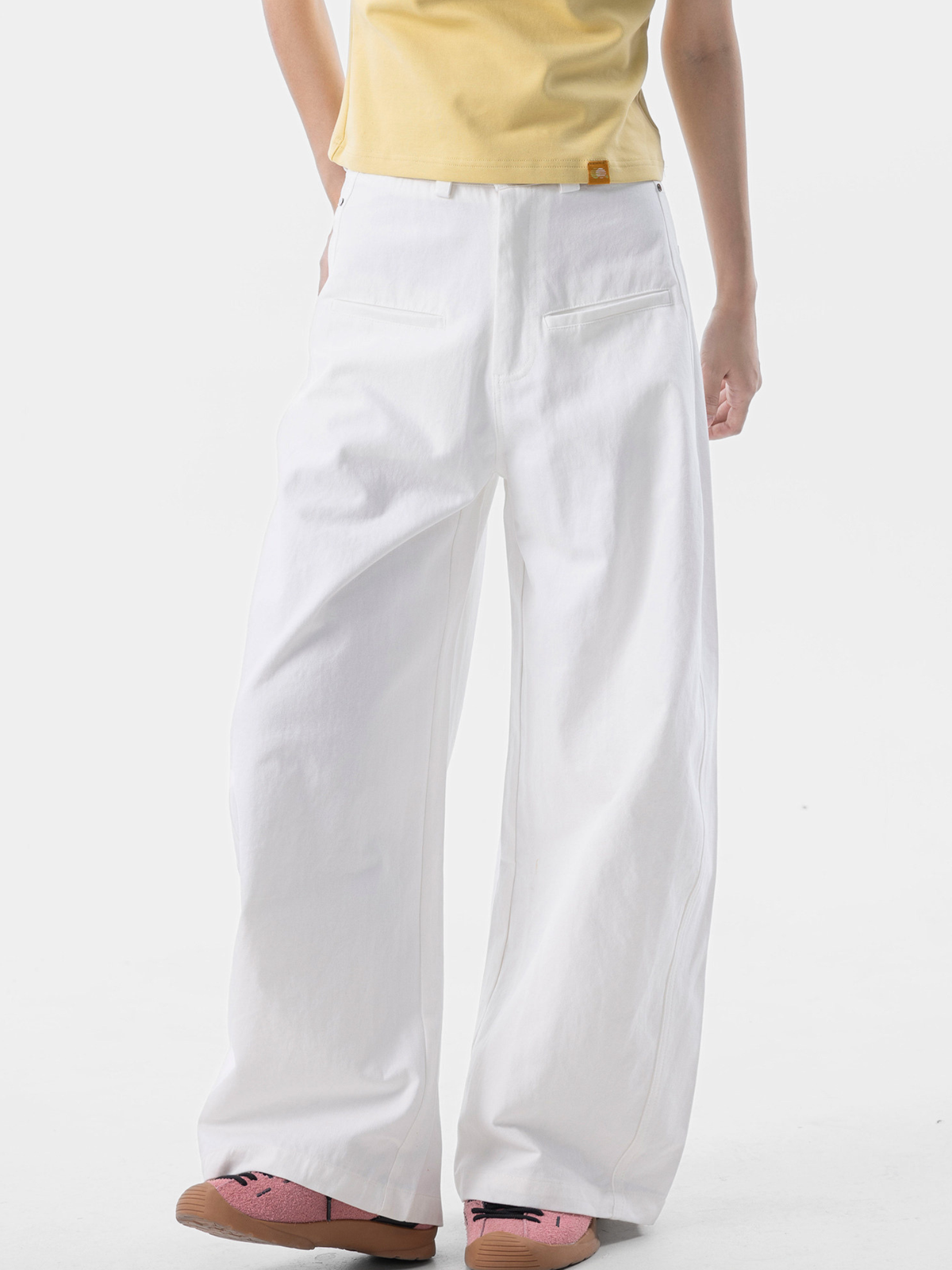 EchoLine - Unisex Natural Drape Cotton Straight-Leg Relaxed Pants