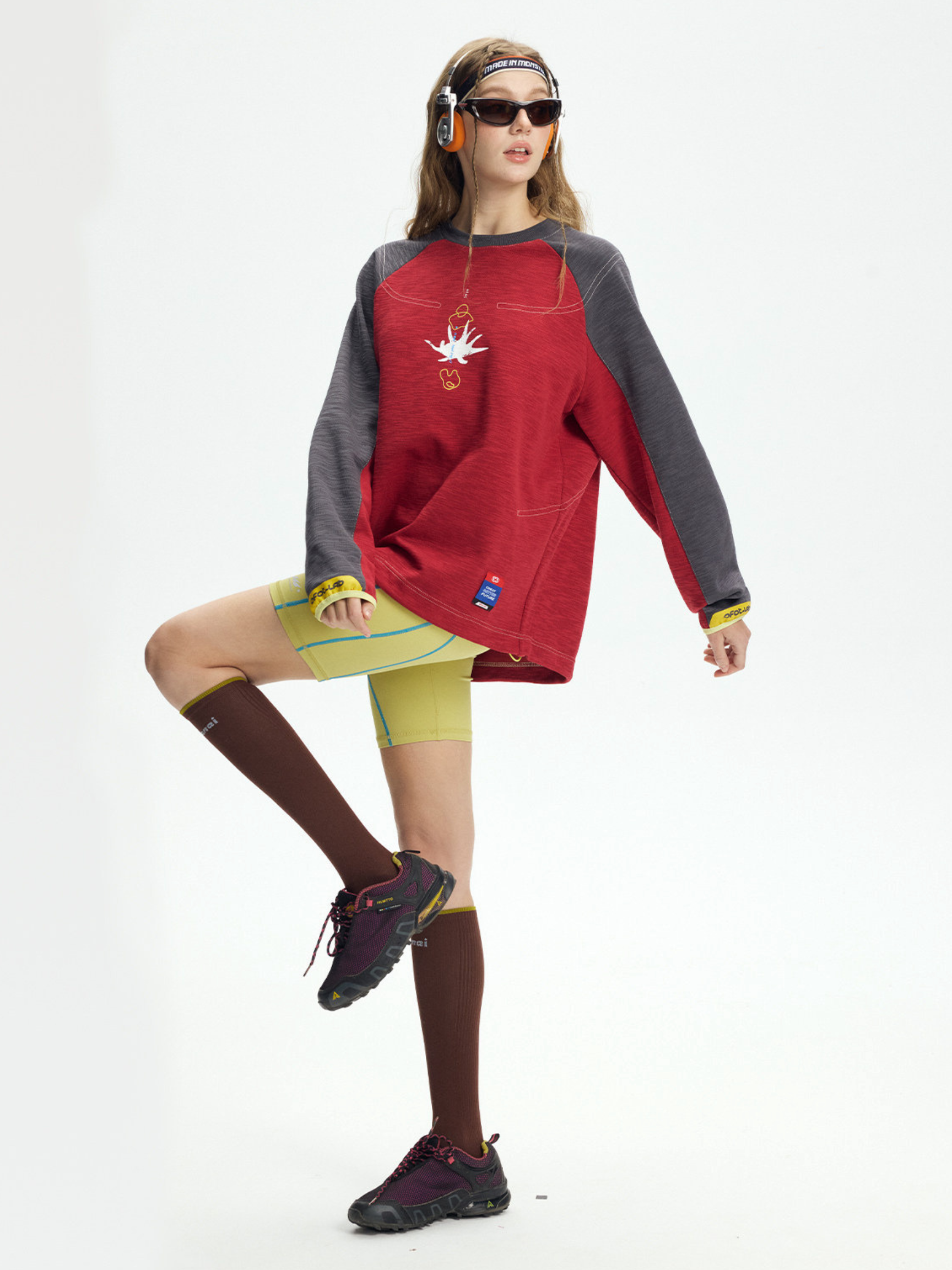 Balance - Women's Contrast Raglan Sleeve Oversized Long sleeves