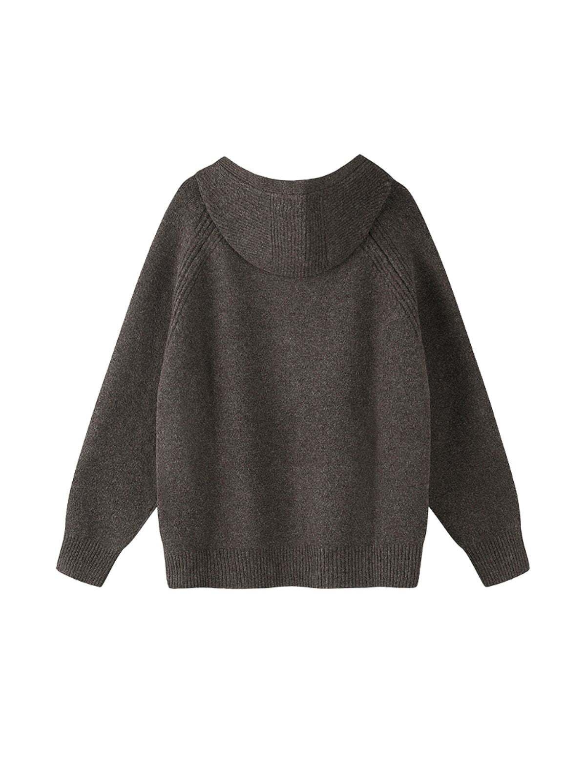 FrostDen - Unisex Wool-Blend Double-Zip Hooded Sweater