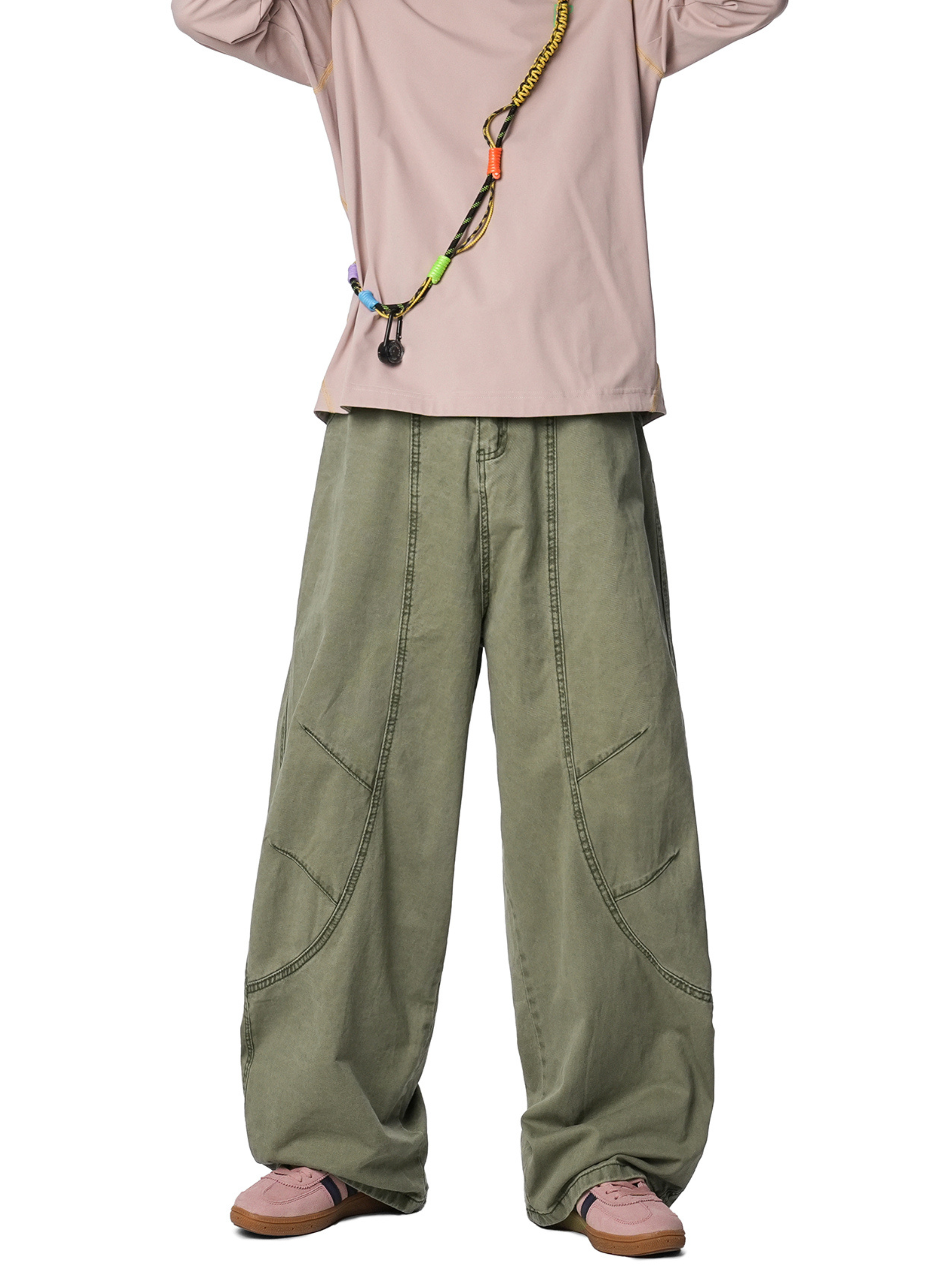 Freewind - Men's Pure Cotton Straight-Leg Loose Scimitar Pants