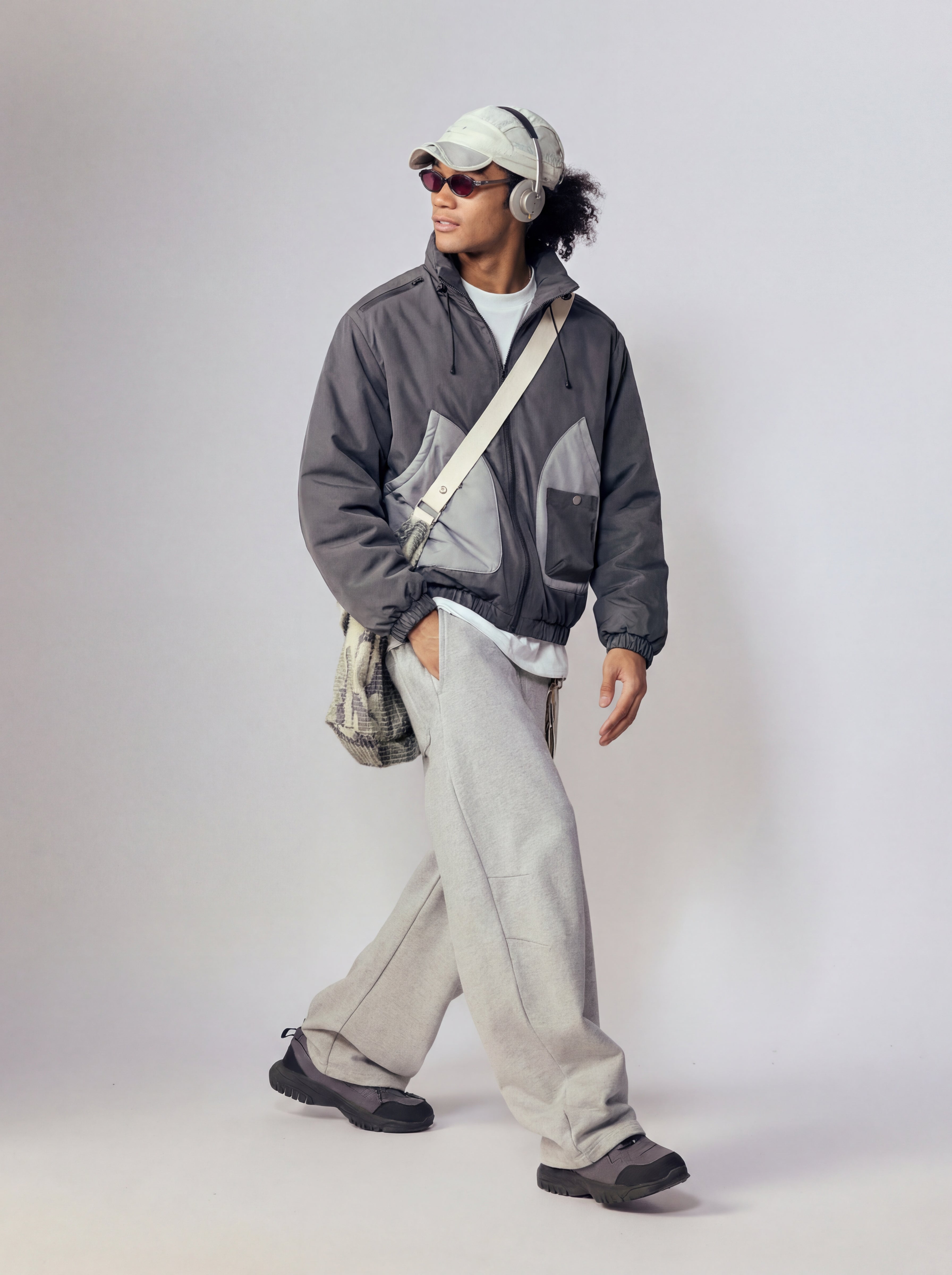 Explorer - Unisex Patchwork Pocket Stand Collar Insulated Jacket