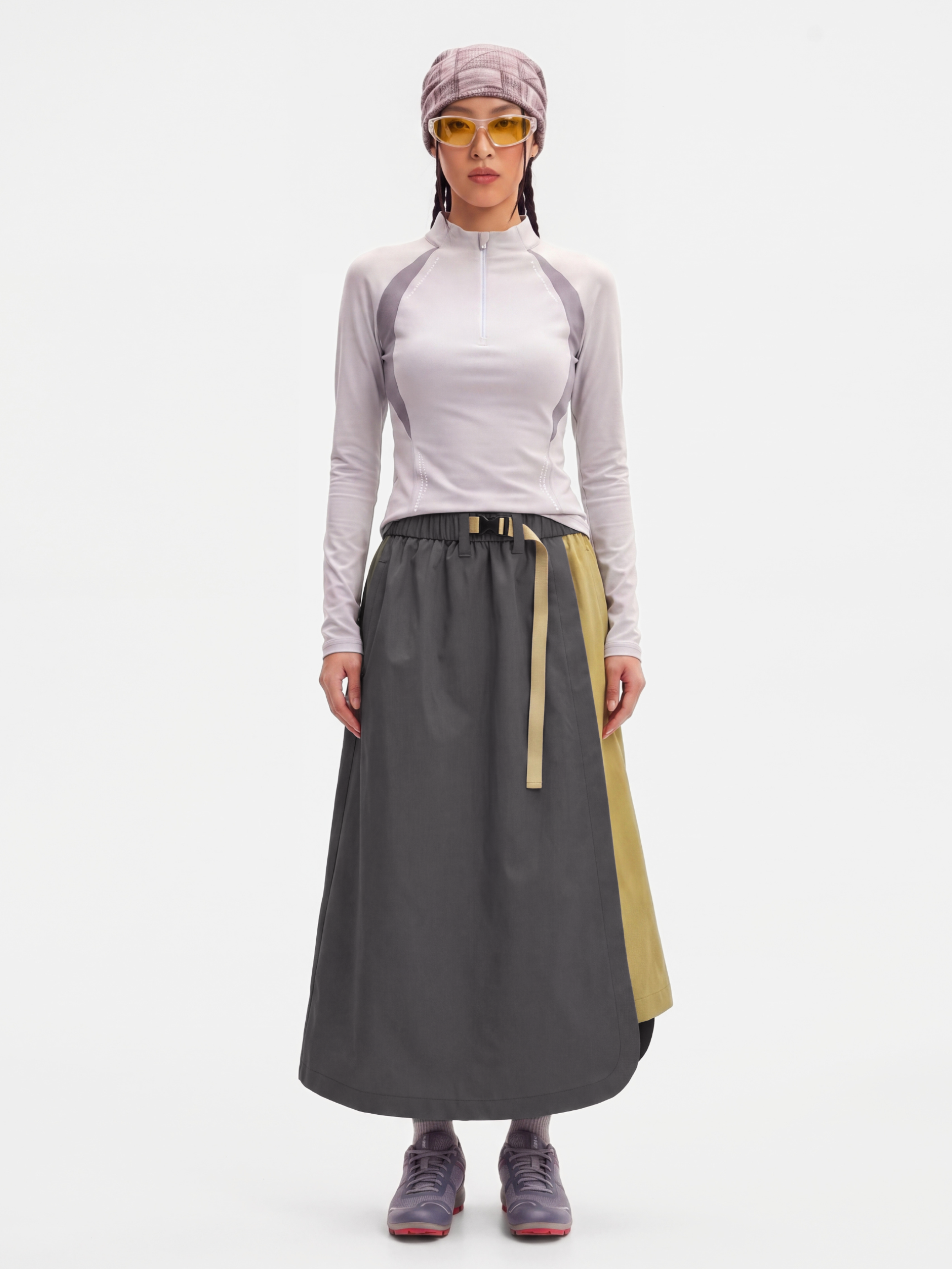 ScuffDrape - Women's Teflon® Water-Repellent Color-Block A-Line Skirt