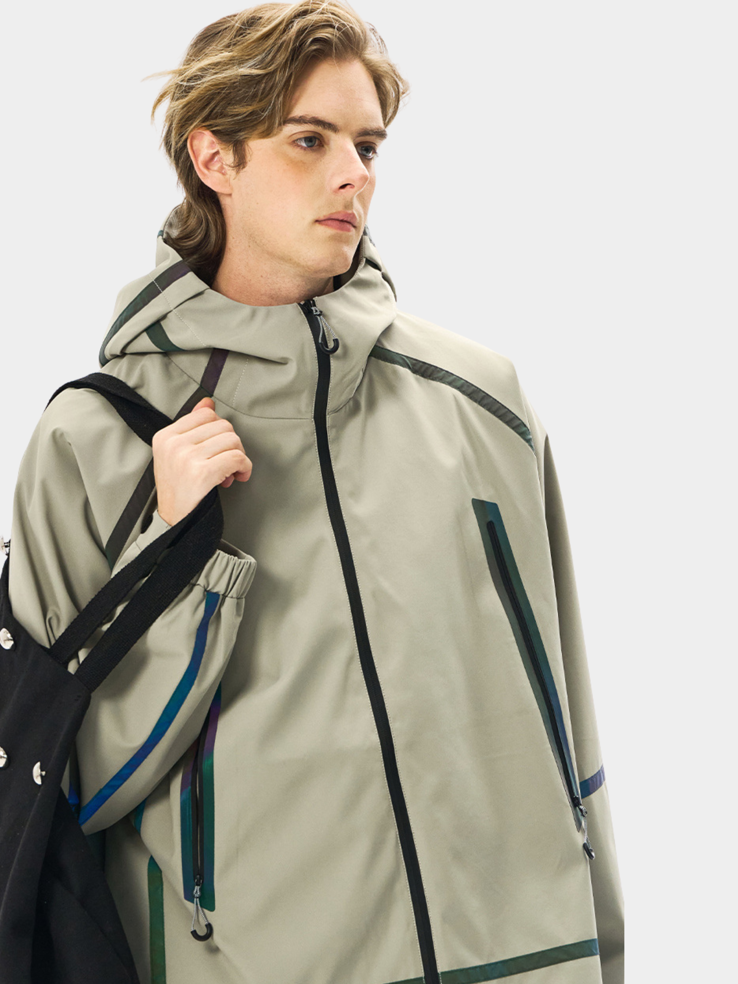 CougarBoard - Unisex Loose Fit Reflective Hooded Utility Jacket