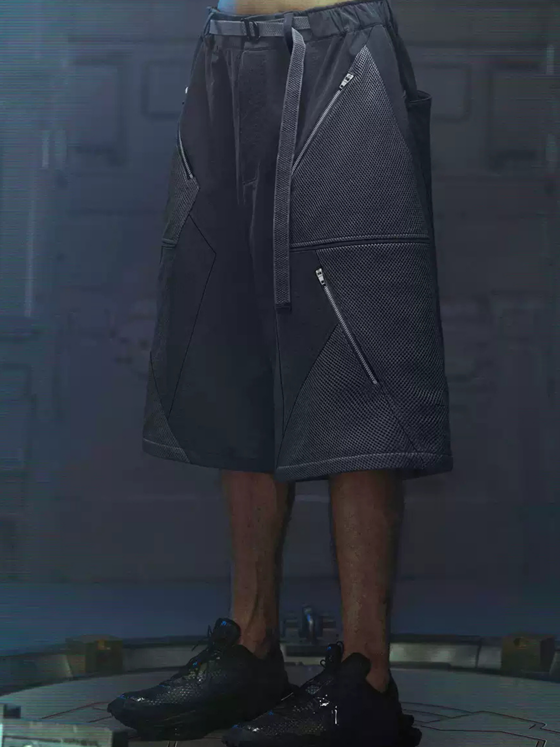 BlazeFlask - Men's Cyberpunk Loose Shorts GONGGAR SPORTS