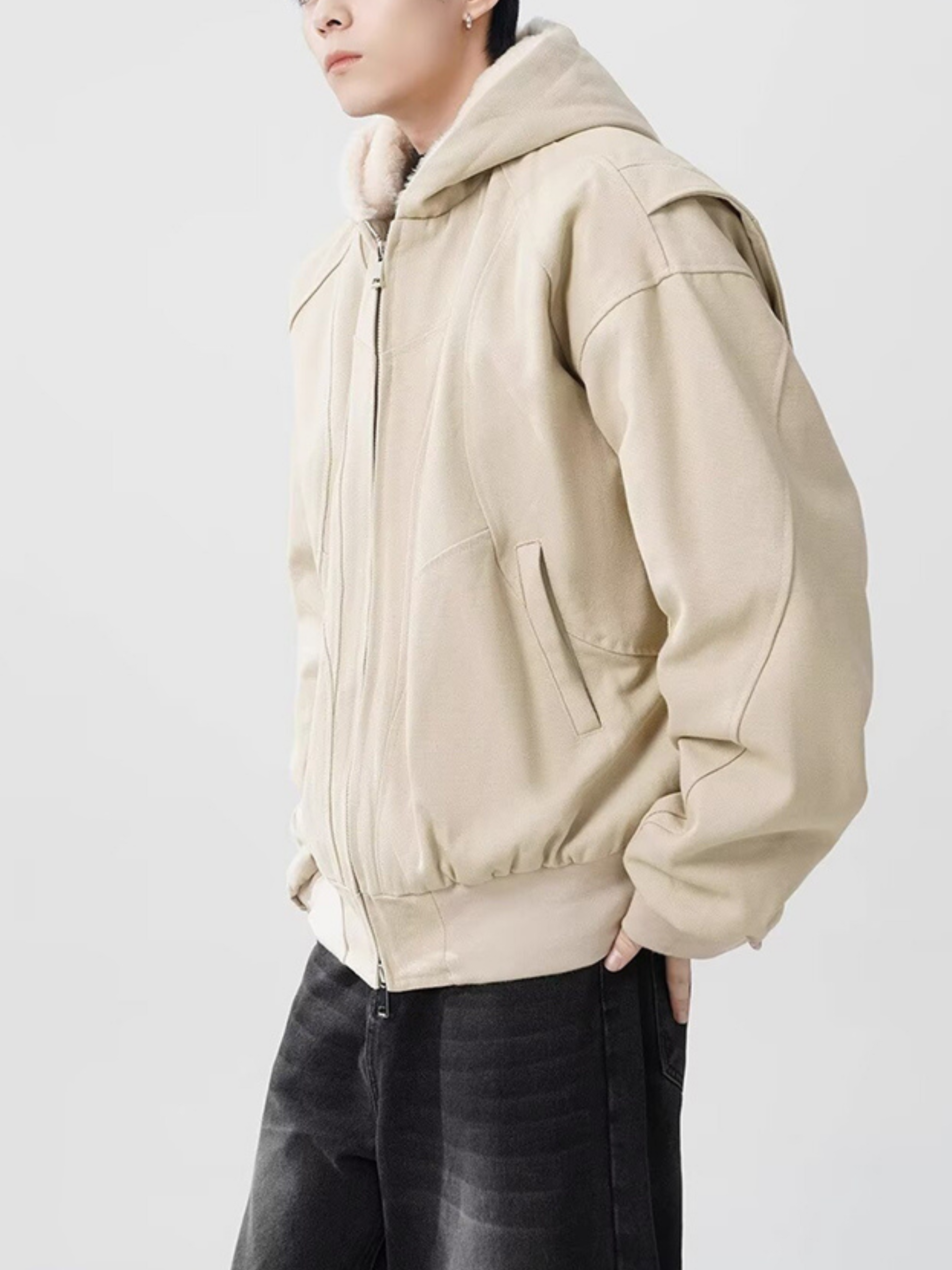 DryBag - Men's Fleece-Lined Thick Sweatshirt Jacket GONGGAR SPORTS