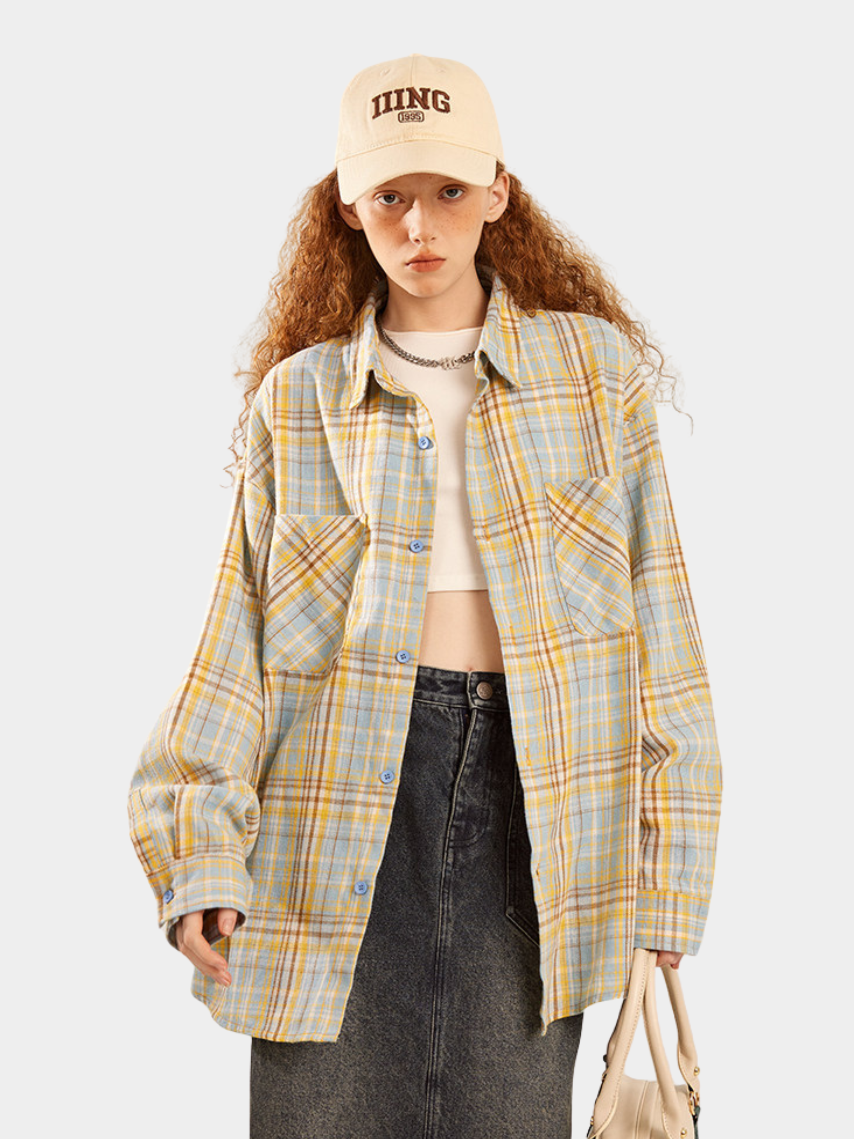 Ironmist - Unisex Brushed Plaid Long Sleeve Shirt