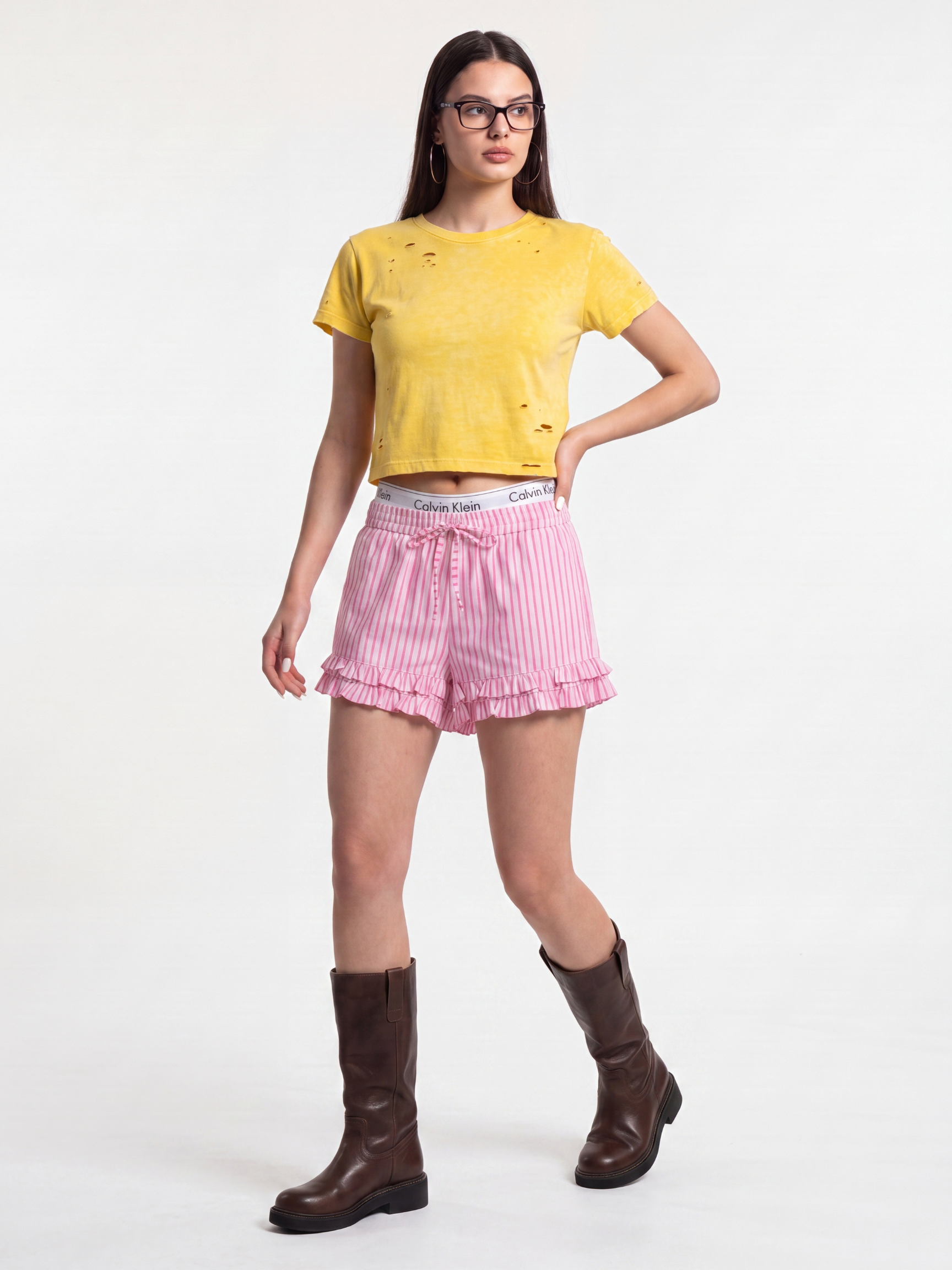 Bubble - Women's Contrast Stripe Drawstring Shorts