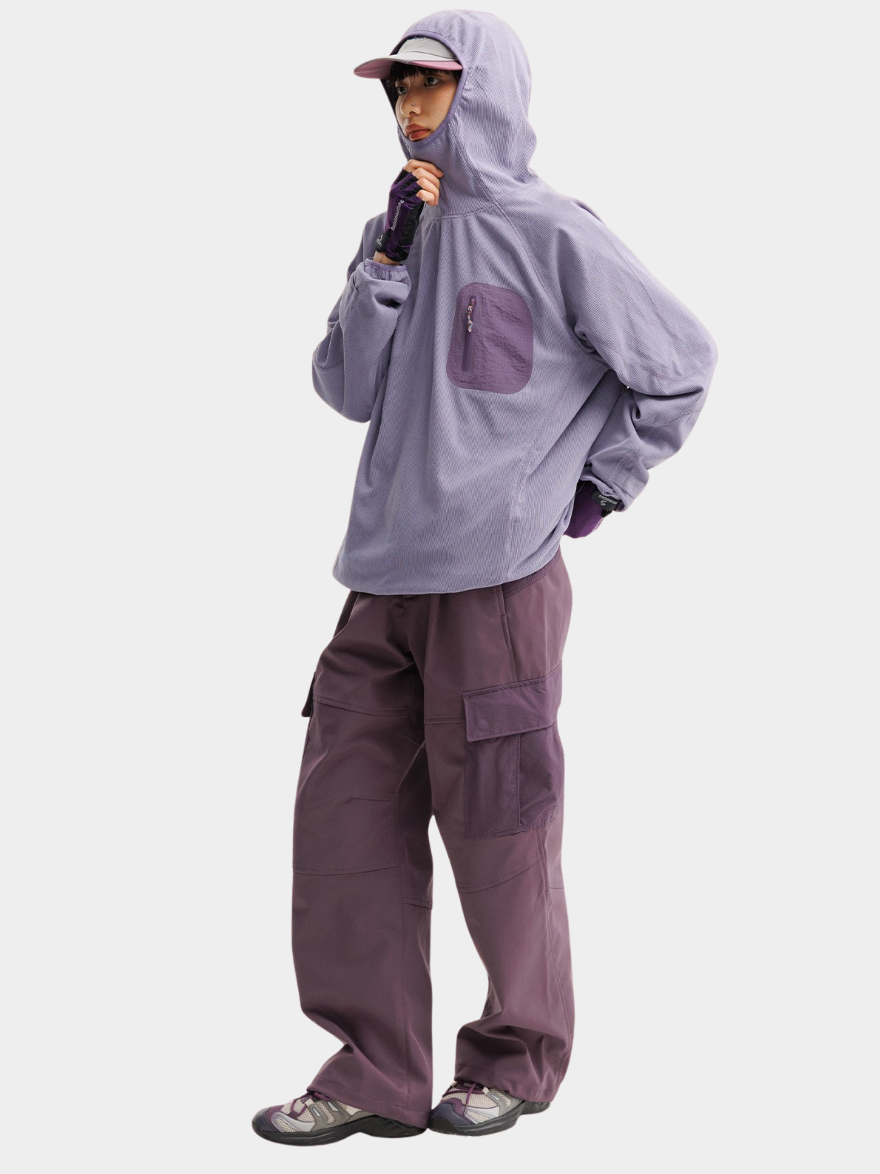 Crag - Unisex Moisture-Wicking High Neck Hoodie Base Layer