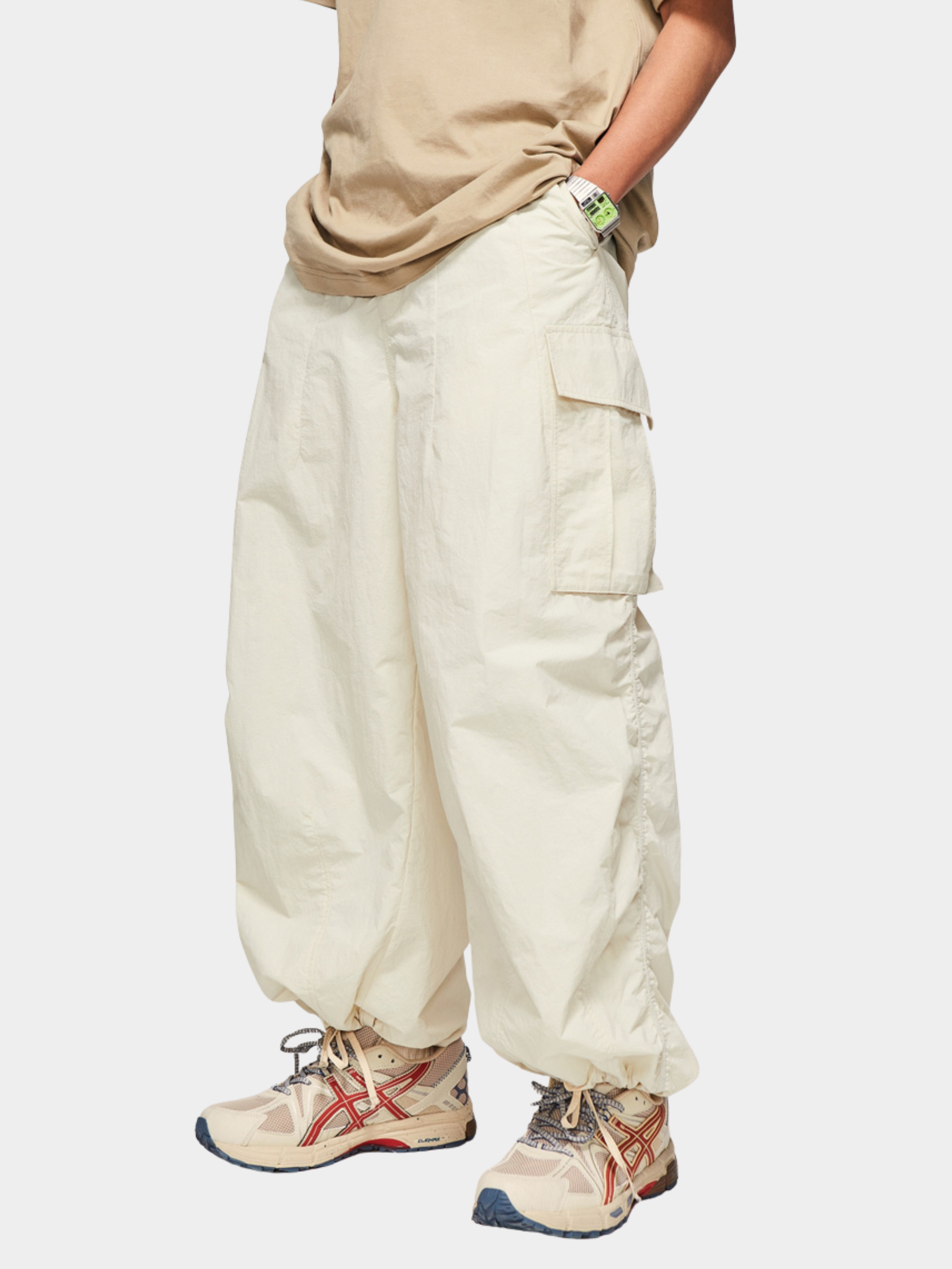 FireChair - Unisex Plaid Loose-Fit Utility Wide-Leg Pants