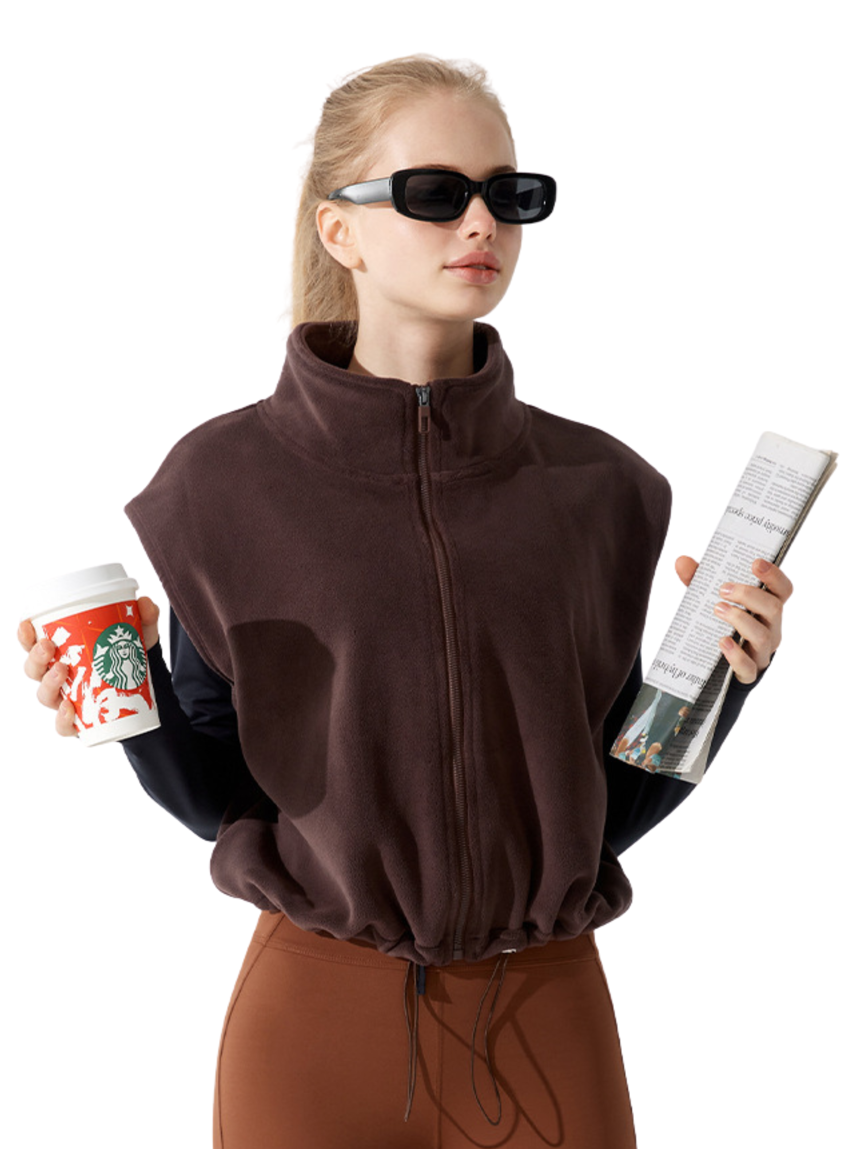 Froststone - Women's Fleece Stand Collar Thermal Vest