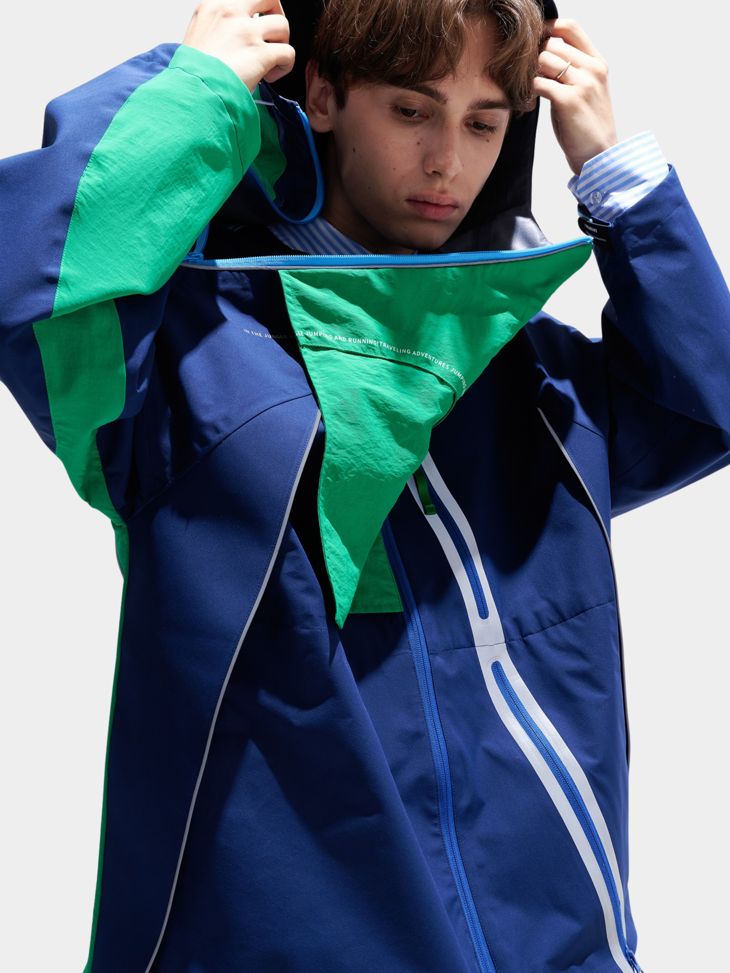 HeatGlove - Unisex Color-Block Layered-Hem Teflon® 3-Proof Jacket