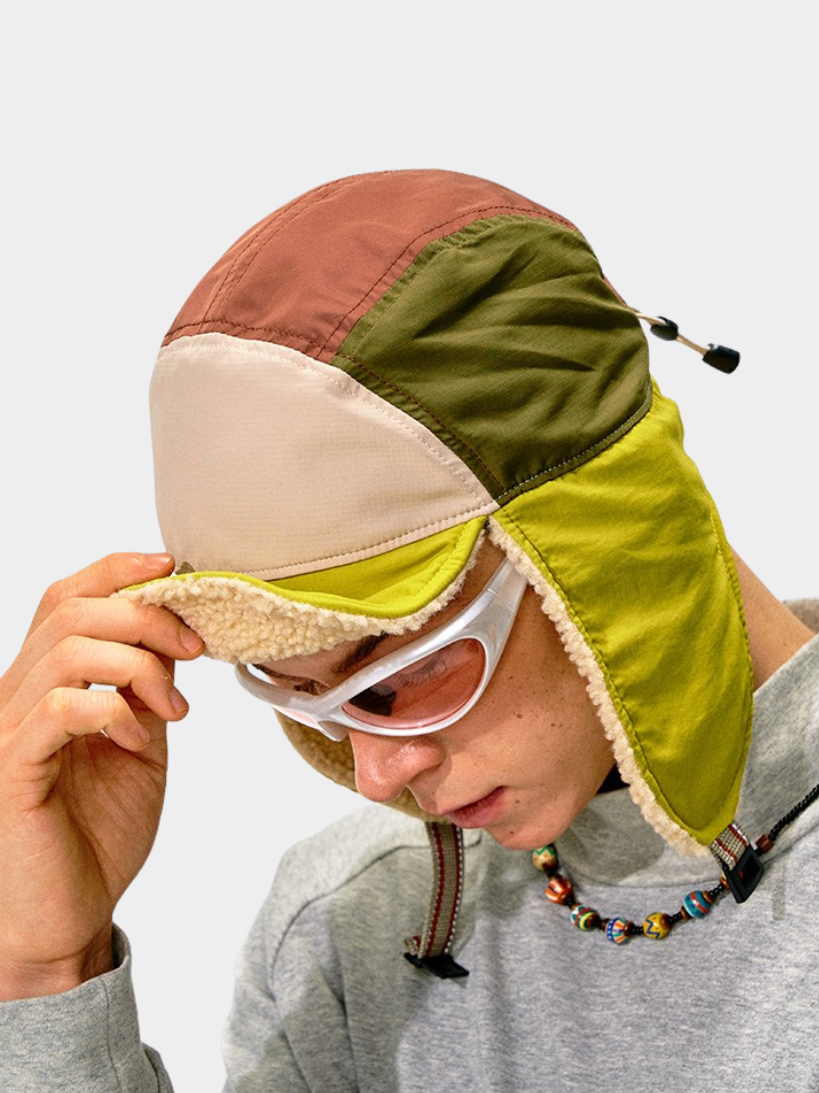 Moonlark - Colorblock Extra Warmth Sherpa-Lined Earflap Hat