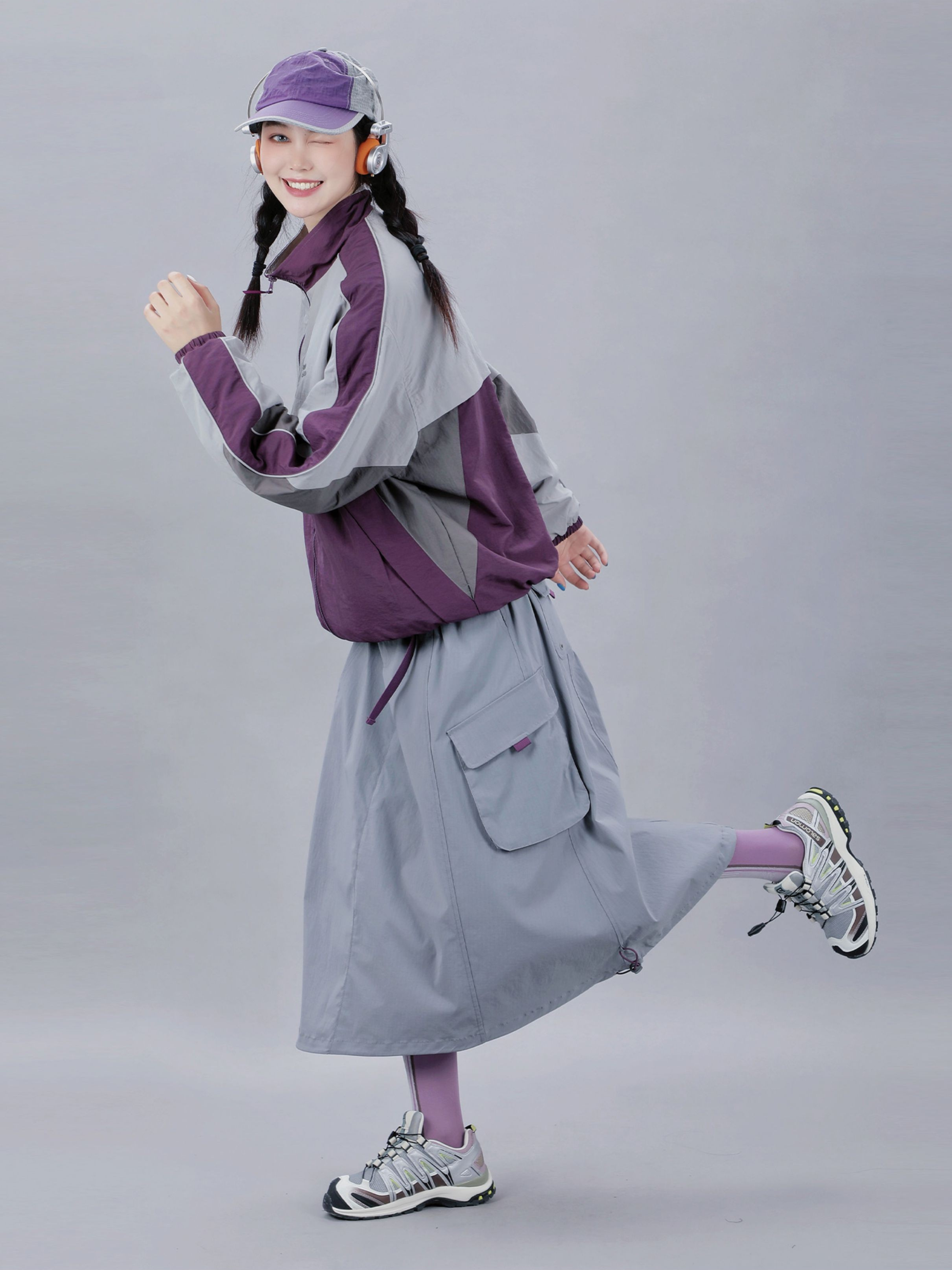 Venturer - Women's Colorblock Stand Collar Windbreaker Jacket