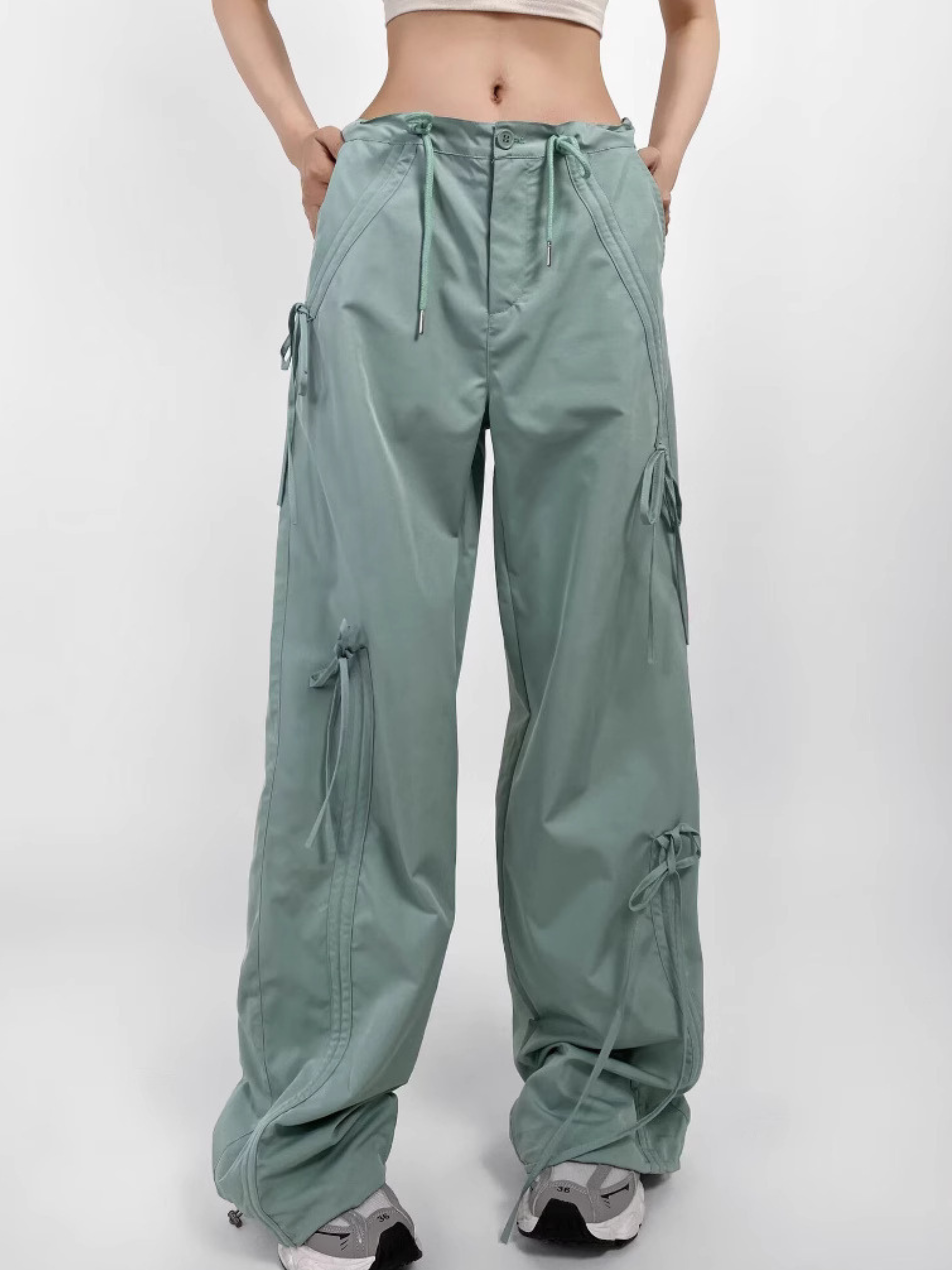 WolfBoard - Women's Bow-Tie Drawstring Quick-Dry Cargo Pants