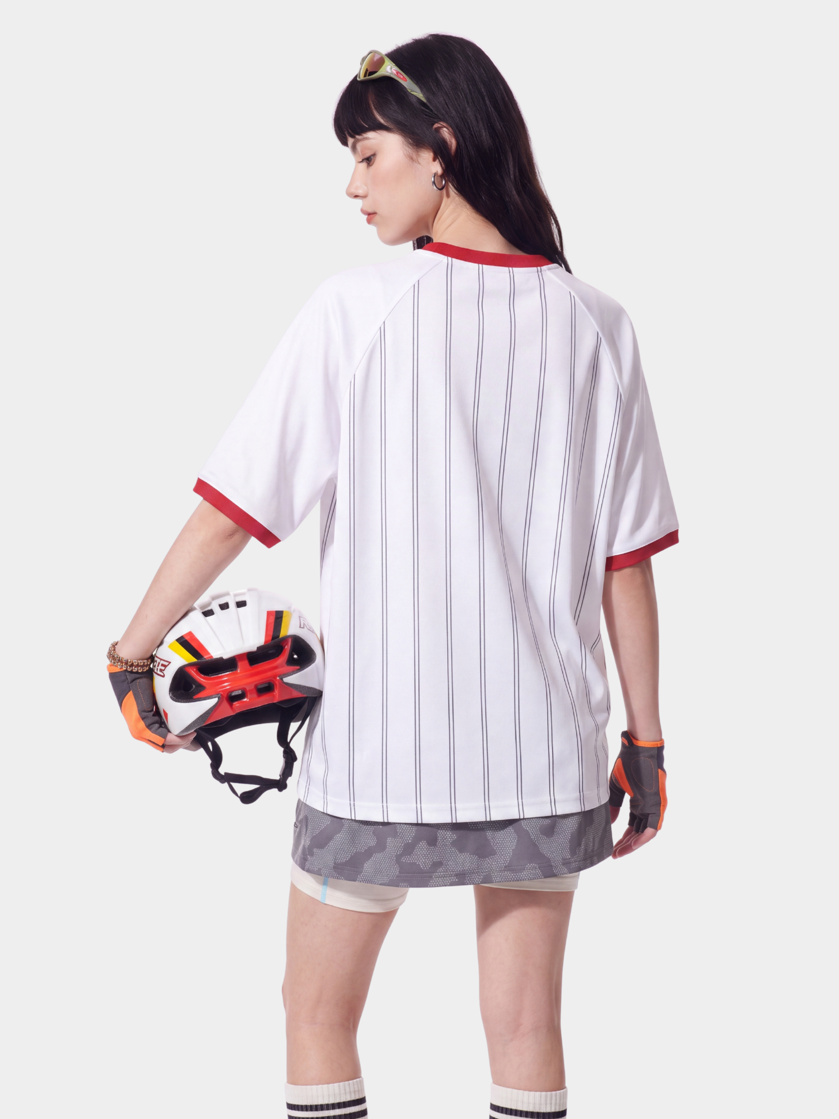 LineGlide - Women's Contrast Raglan Stripe Soccer Jersey T-Shirt