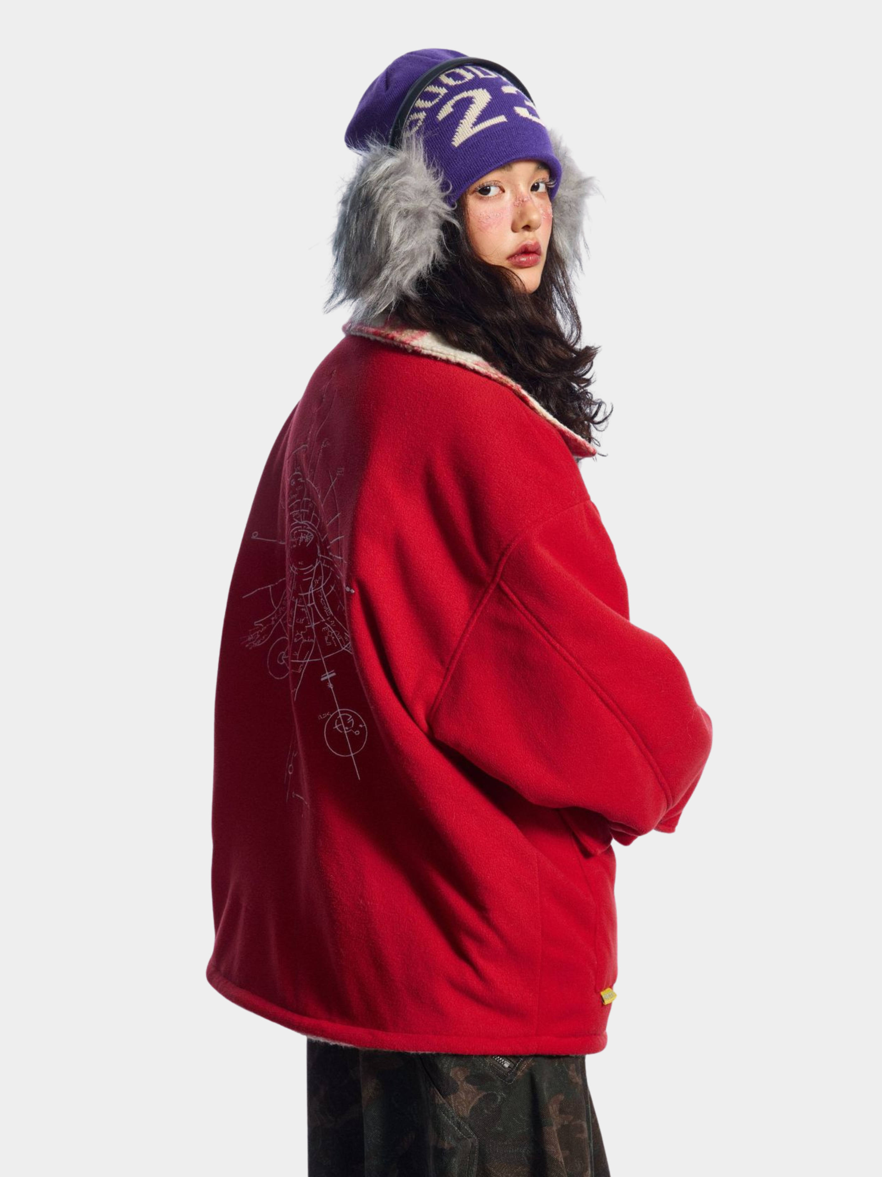 BluffScope - Women's Plaid & Fleece Reversible Sherpa Winter Jacket GONGGAR SPORTS