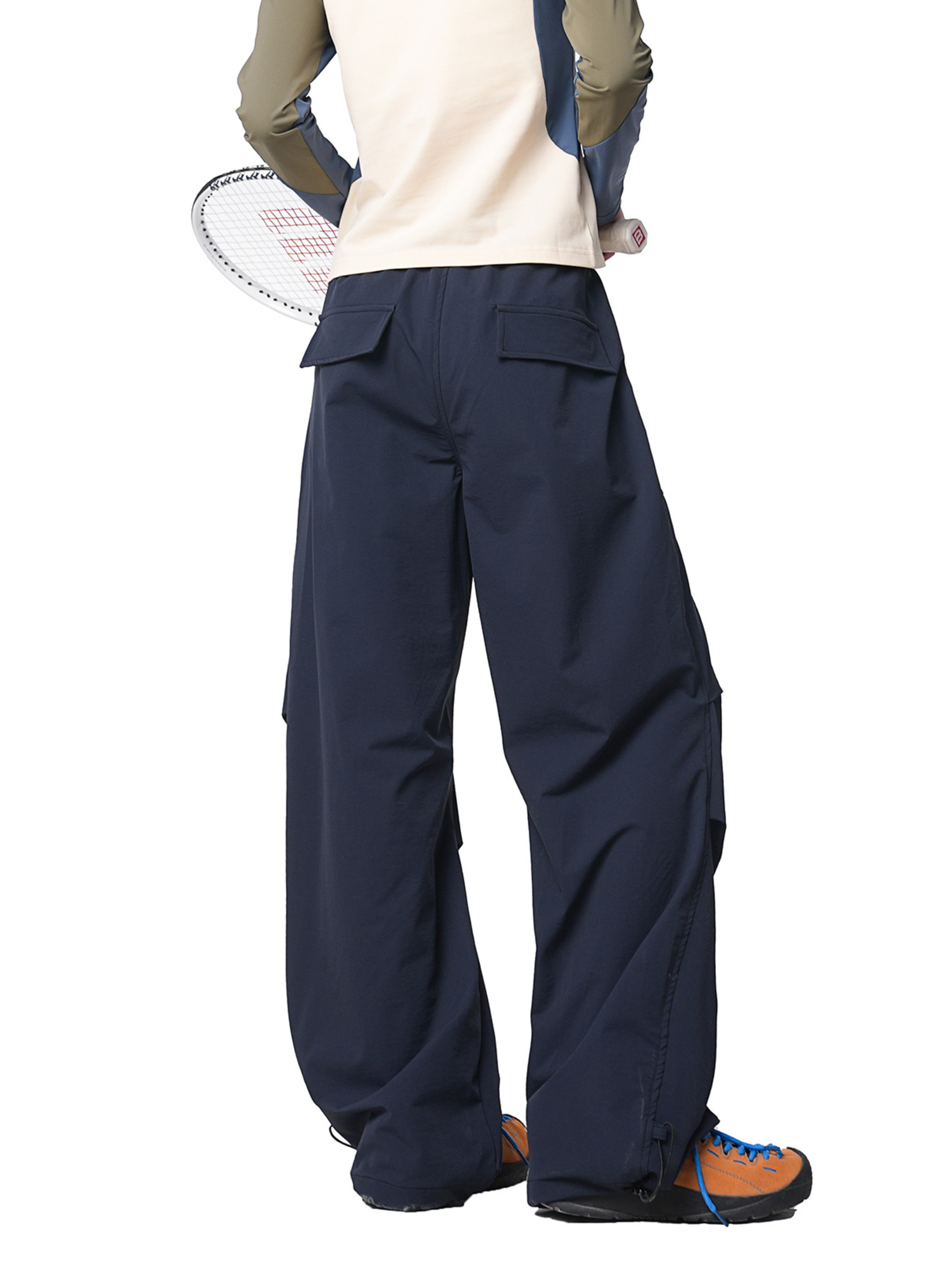 Backtrail - Unisex Wrinkled Straight-Leg Paratrooper Cargo Pants