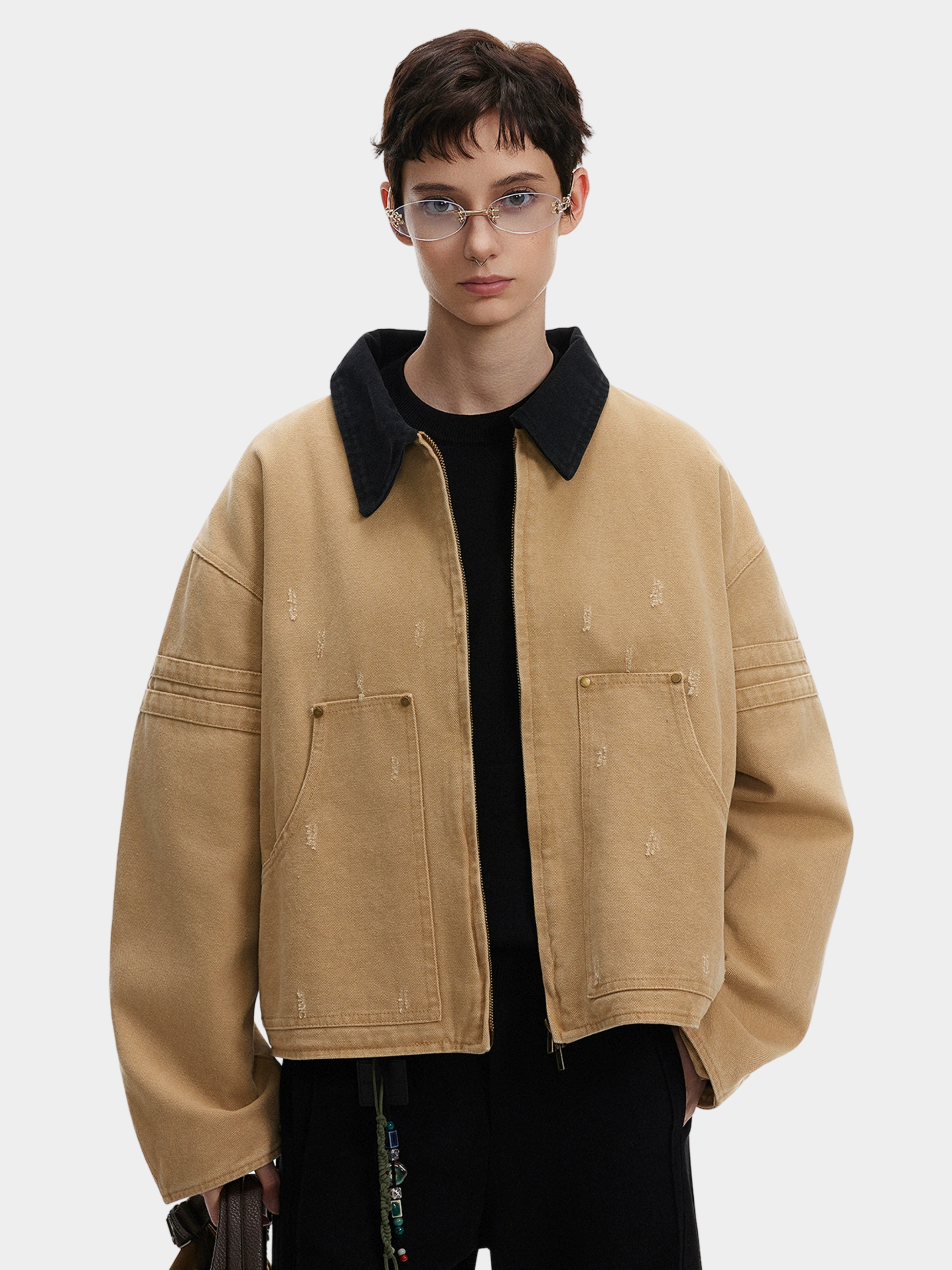CougarDash - Unisex Washed Barn-Style Utility Jacket