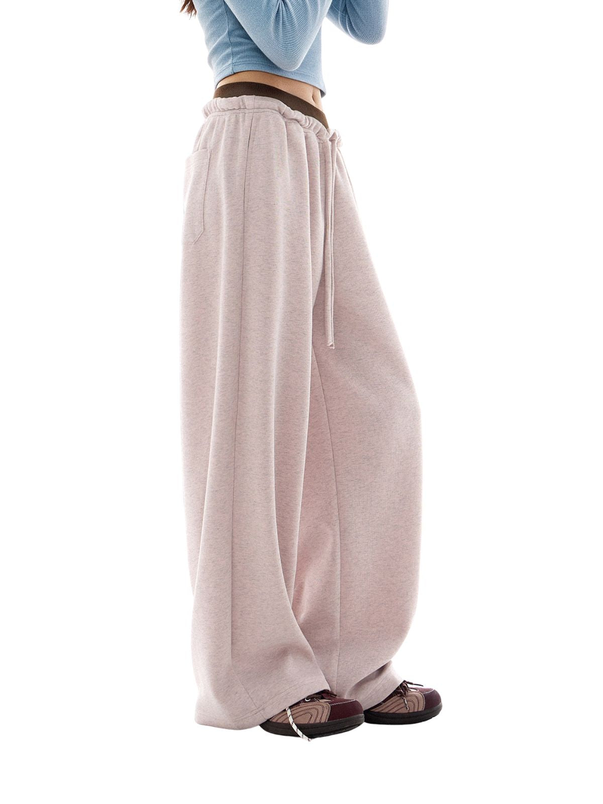 Meltpath - Women's Color-Block Draped Straight-Leg Sweatpants