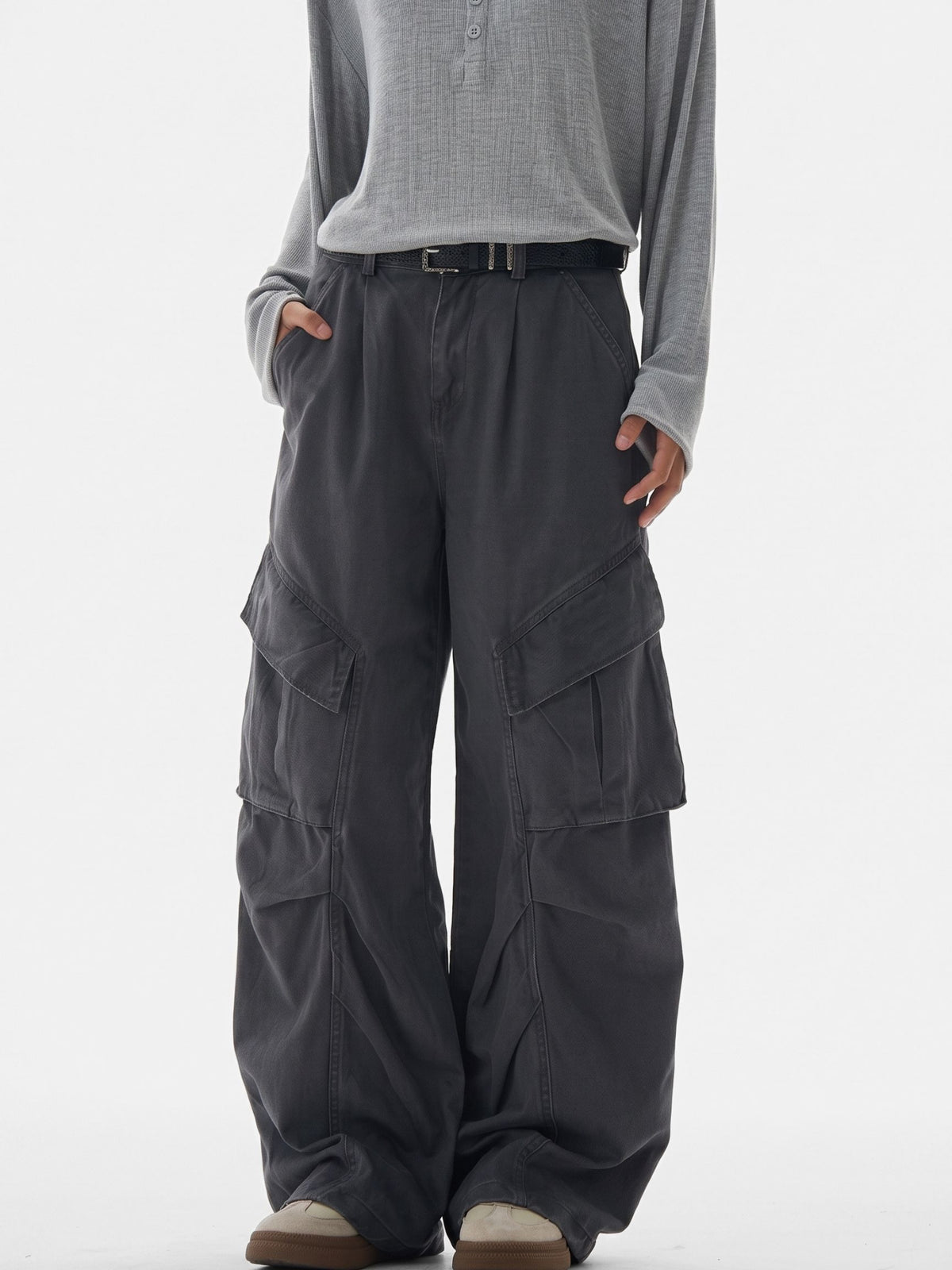 WideDrift - Abrasion-Resistant Multi-Pocket Cotton Cargo Pants