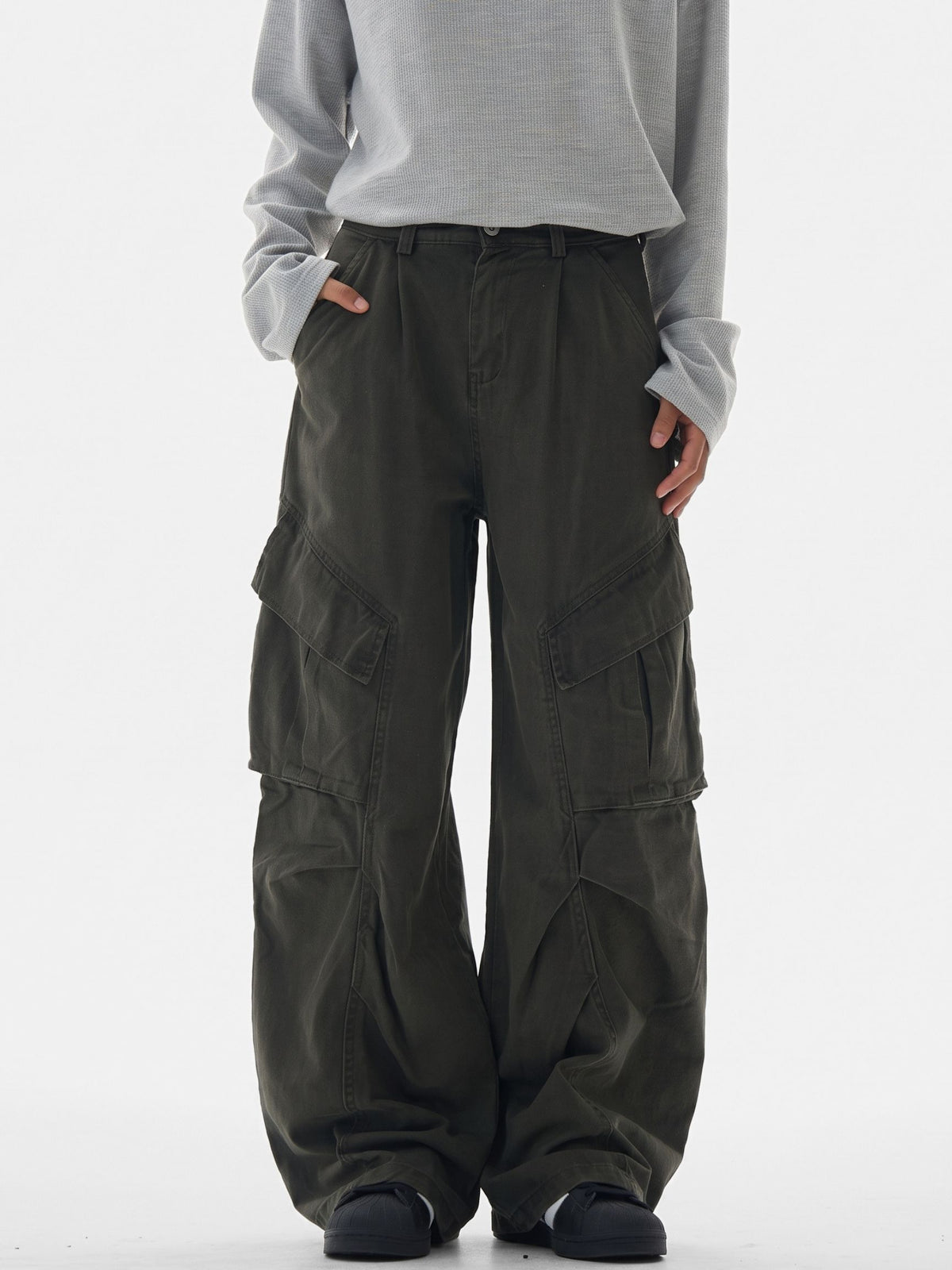 WideDrift - Abrasion-Resistant Multi-Pocket Cotton Cargo Pants