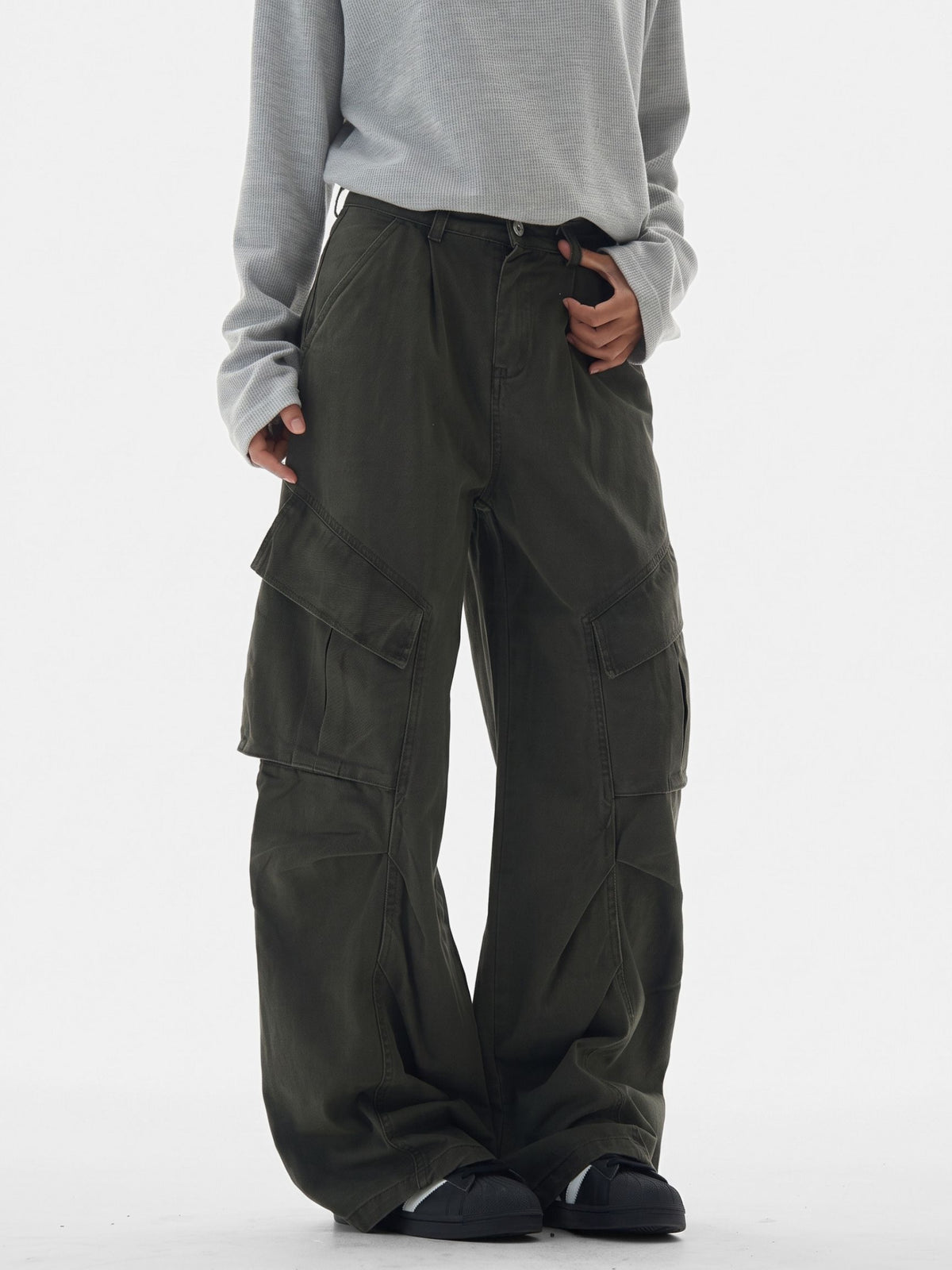 WideDrift - Abrasion-Resistant Multi-Pocket Cotton Cargo Pants