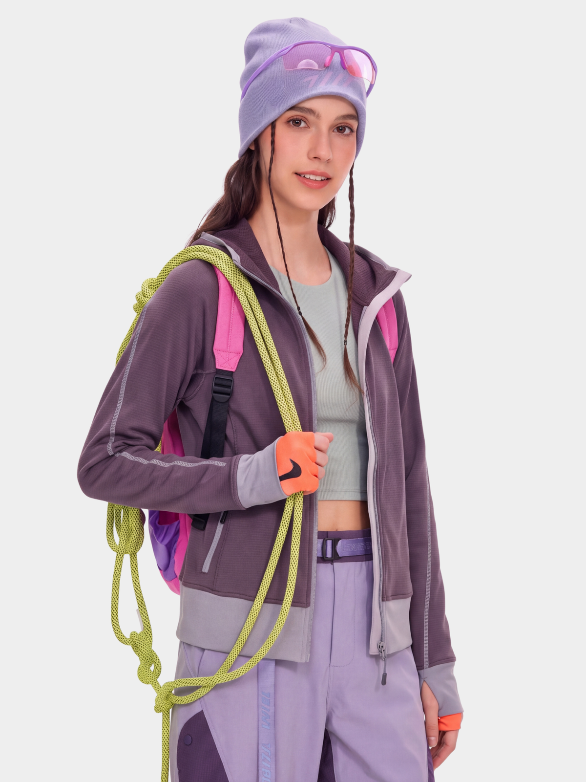 FluffGlide - Women's Breathable Stretch Grid Fleece Jacket