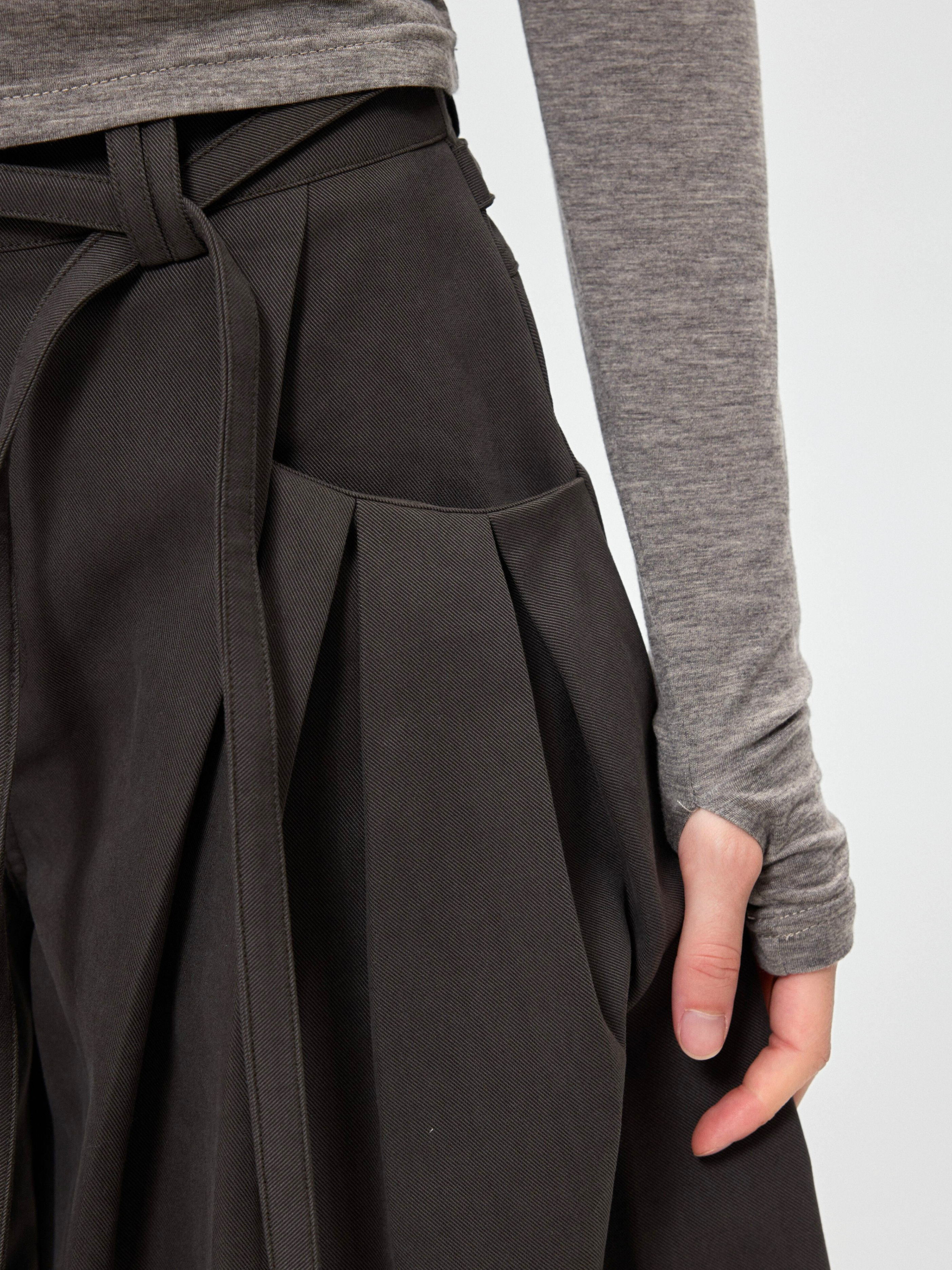 Fieldcast - Women's Drawstring Waist Pleated Pocket Straight-Leg Pants