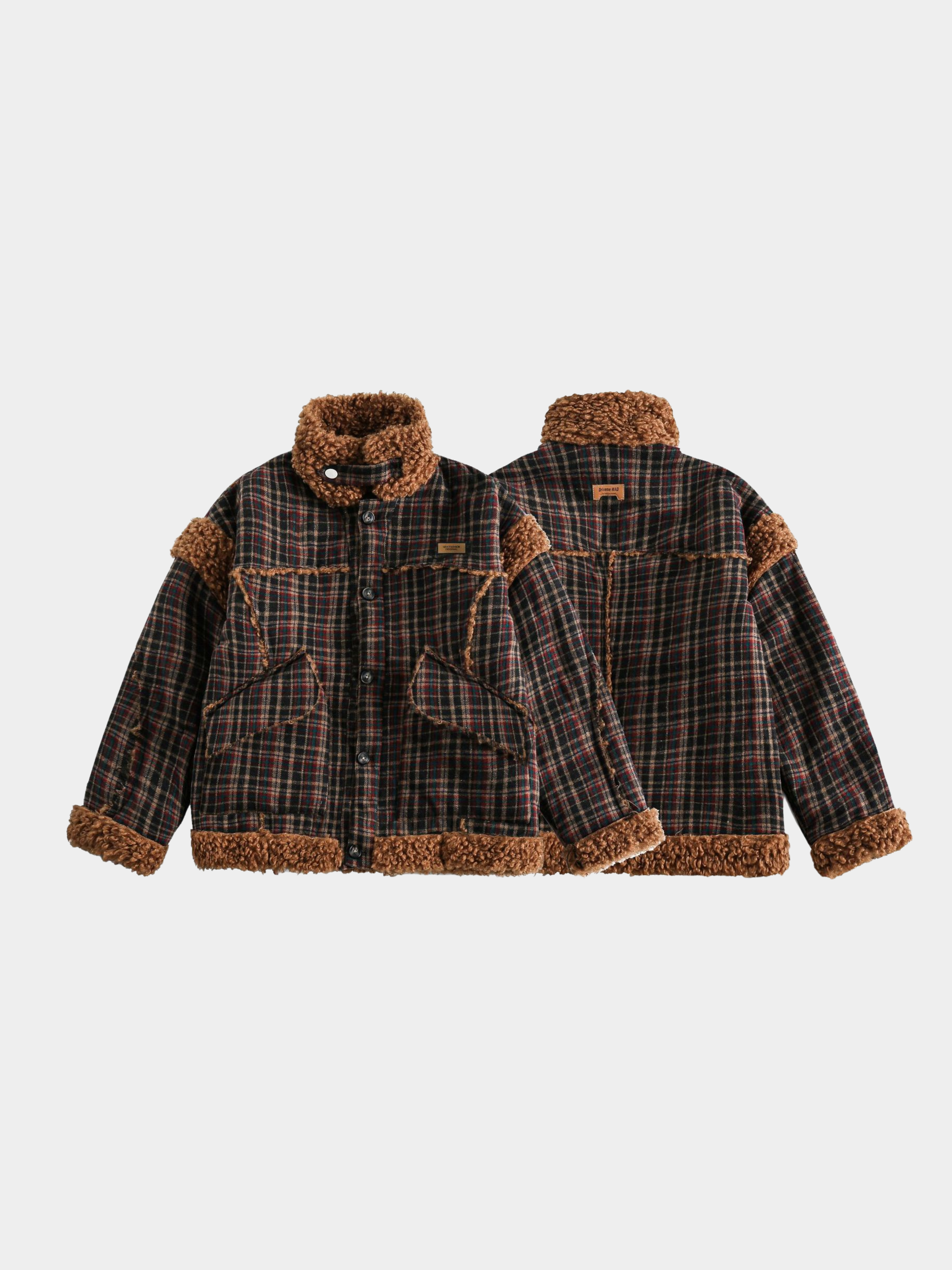 RavenCase - Women‘s Plaid Panel Sherpa-Lined Jacket GONGGAR SPORTS