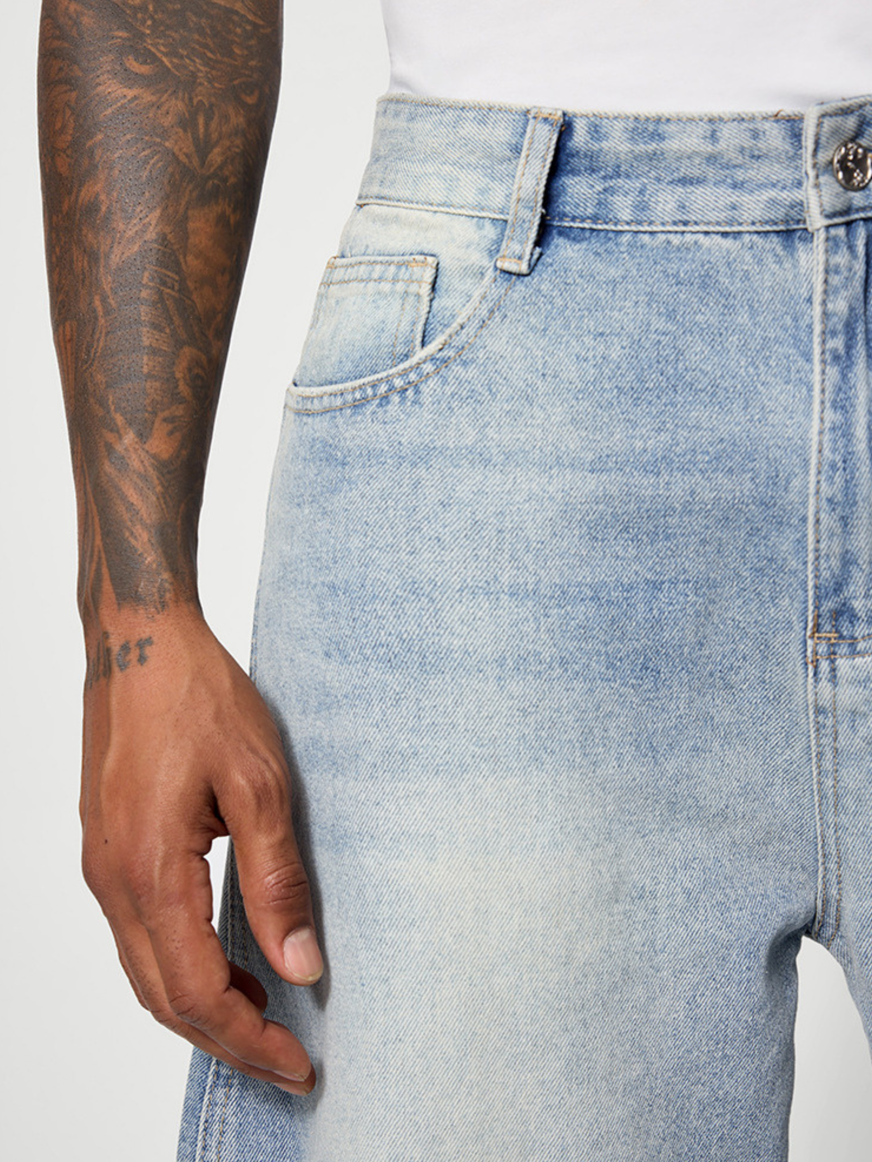 Ashpeak - Men's Ripple Wrinkle-Resistant Washed Denim Pants