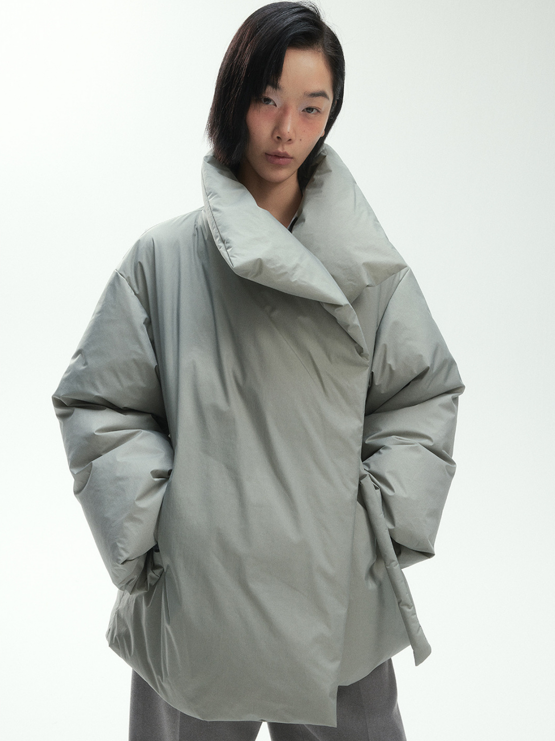 RavenPort - Women’s 90% White Duck Down Belted Short Puffer Jacket GONGGAR SPORTS