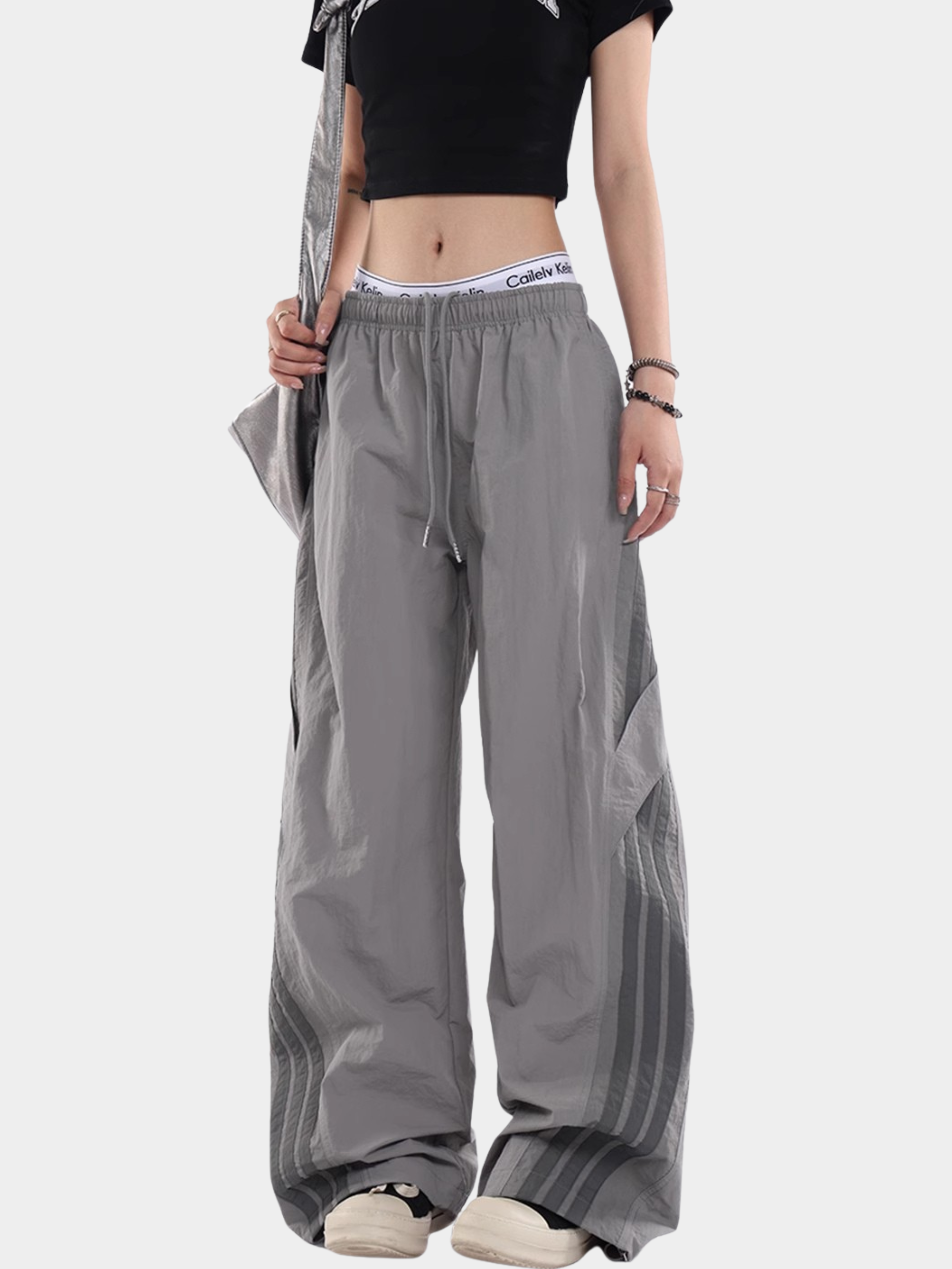 FrostCore - Unisex Wide-Leg Striped Casual Track Pants