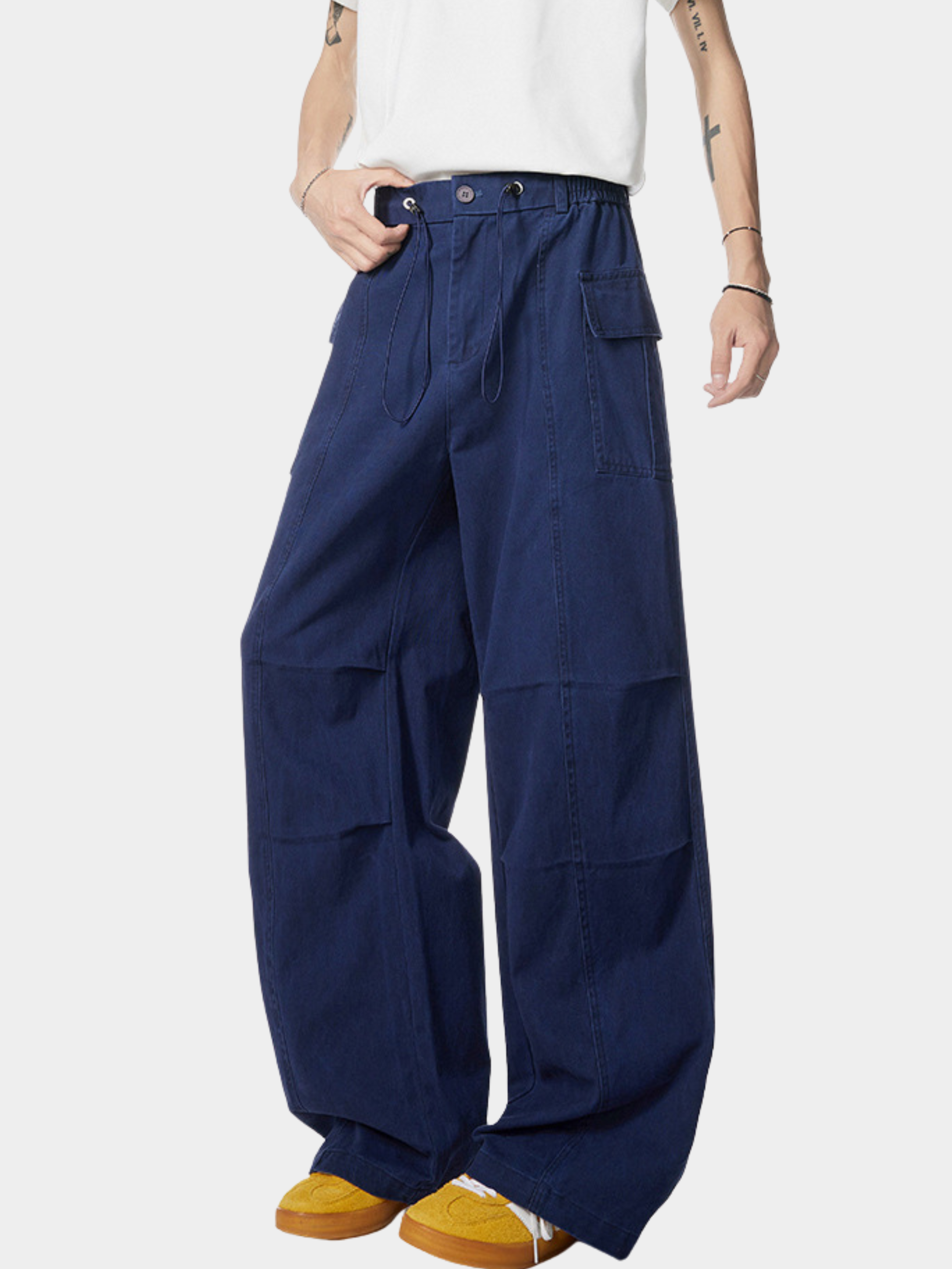 DryGlove - Men's Irregular Wrinkle Washed Distressed Cargo Pants
