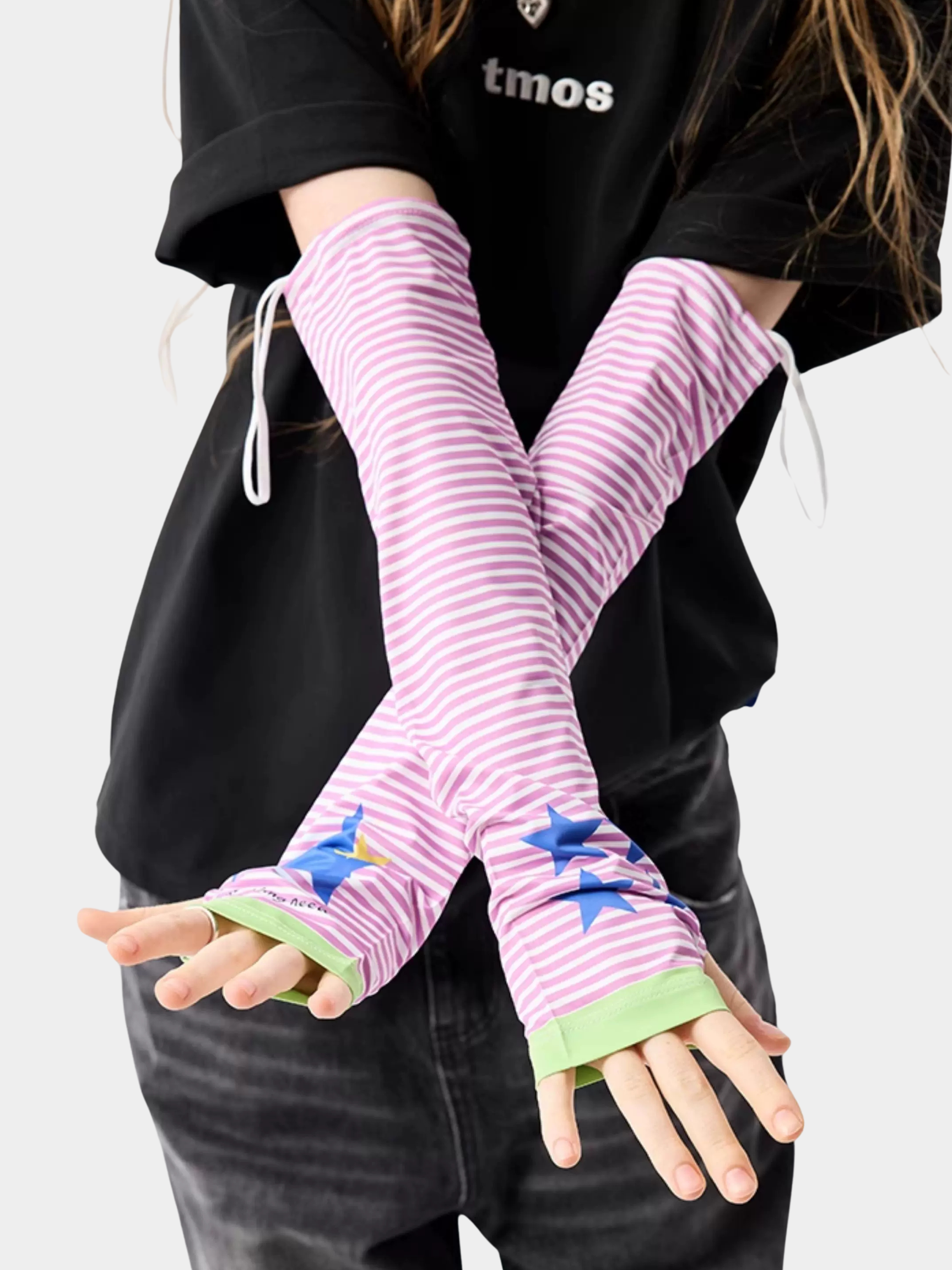 IceWeave - Star Stripe Print Cooling UV Protection Arm Sleeves